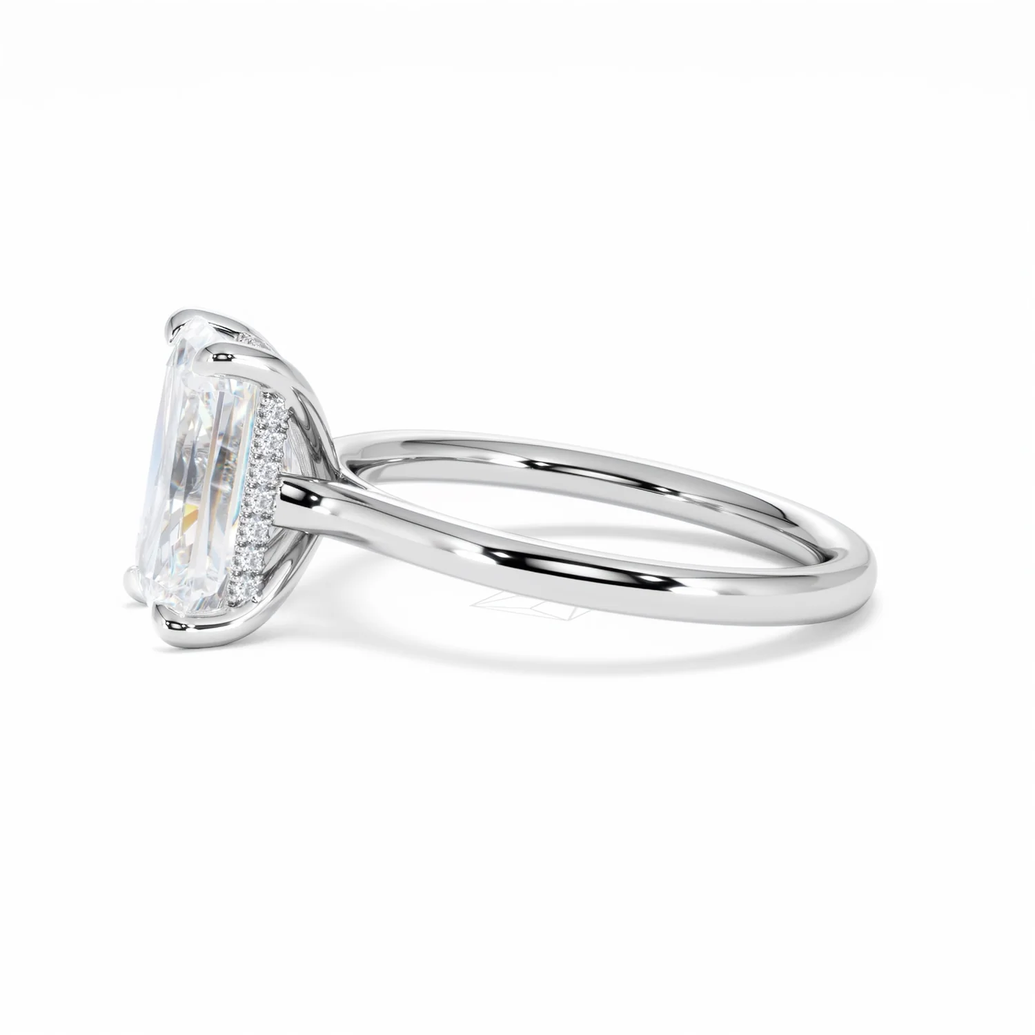 Amora Radiant 3.00ct Hidden Halo Lab Diamond Engagement Ring G/VS1 Set in 18K White Gold - Image 71