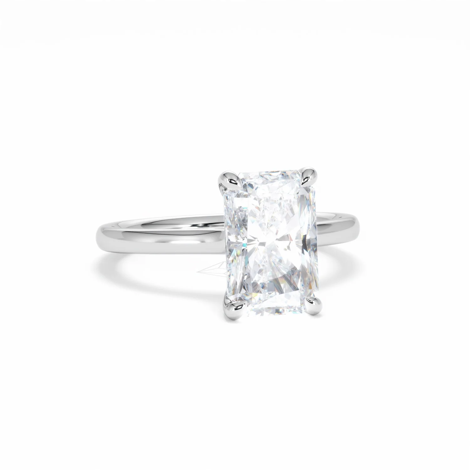 Amora Radiant 3.00ct Hidden Halo Lab Diamond Engagement Ring G/VS1 Set in Platinum - Image 11