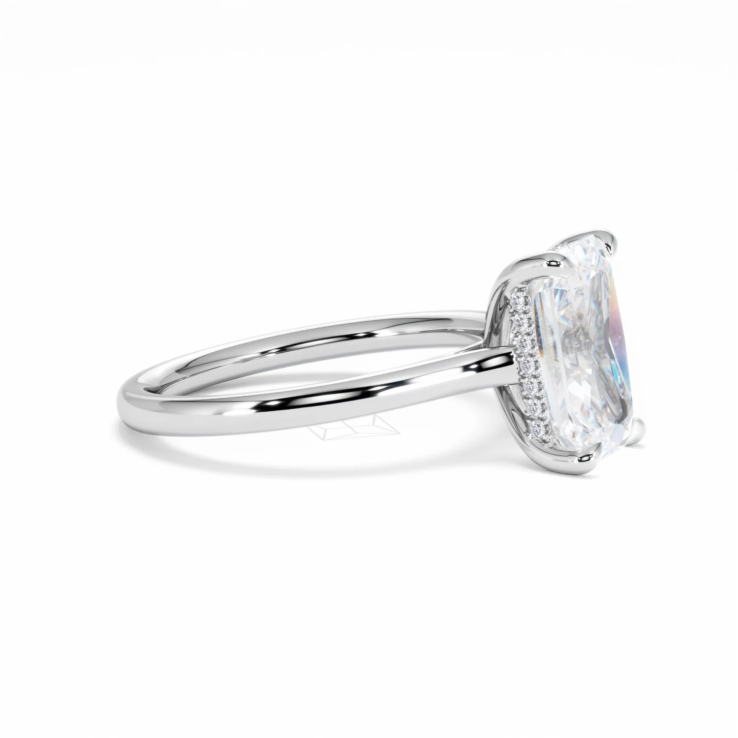 Amora Radiant 3.00ct Hidden Halo Lab Diamond Engagement Ring G/VS1 Set in Platinum - Image 22