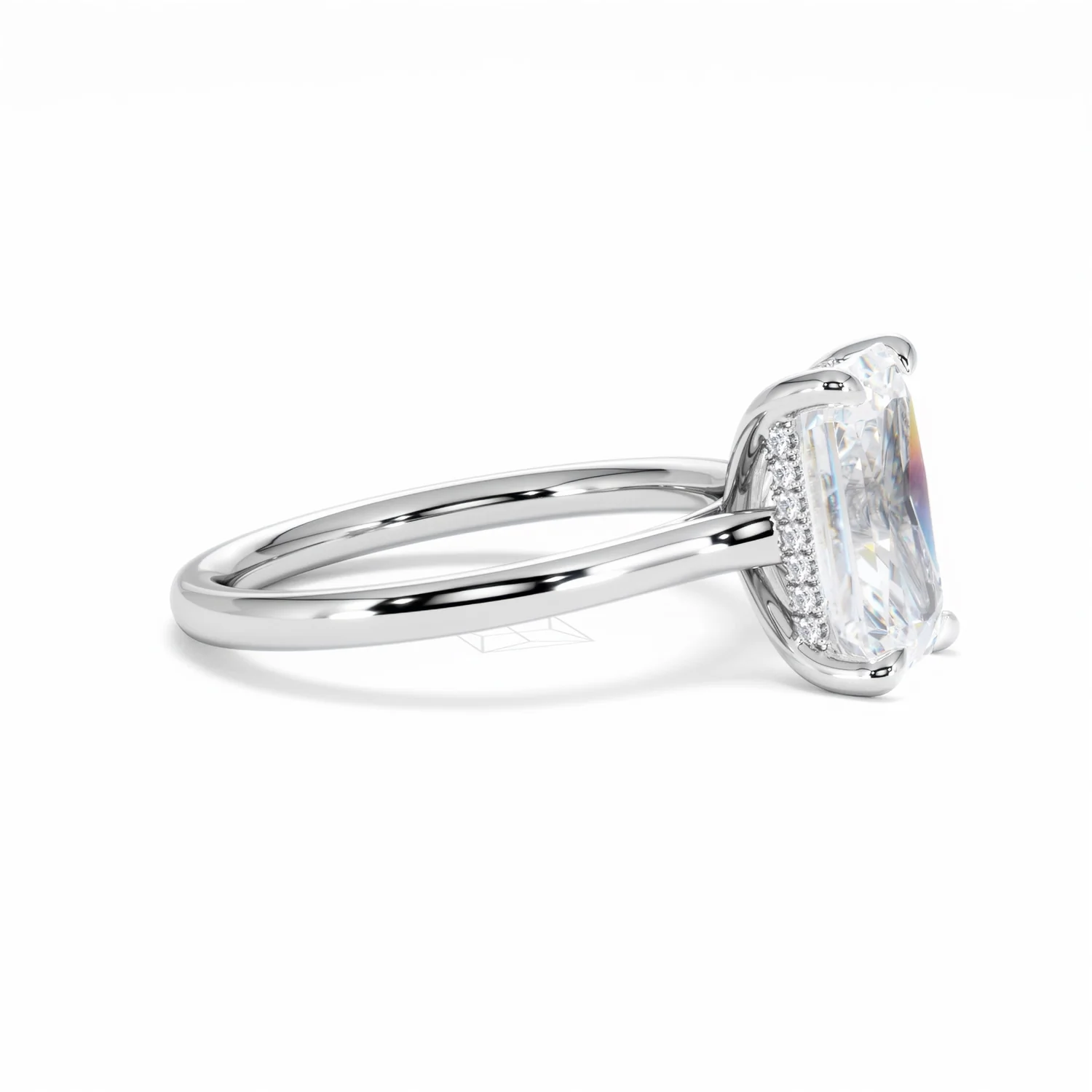 Amora Radiant 3.00ct Hidden Halo Lab Diamond Engagement Ring G/VS1 Set in Platinum - Image 23