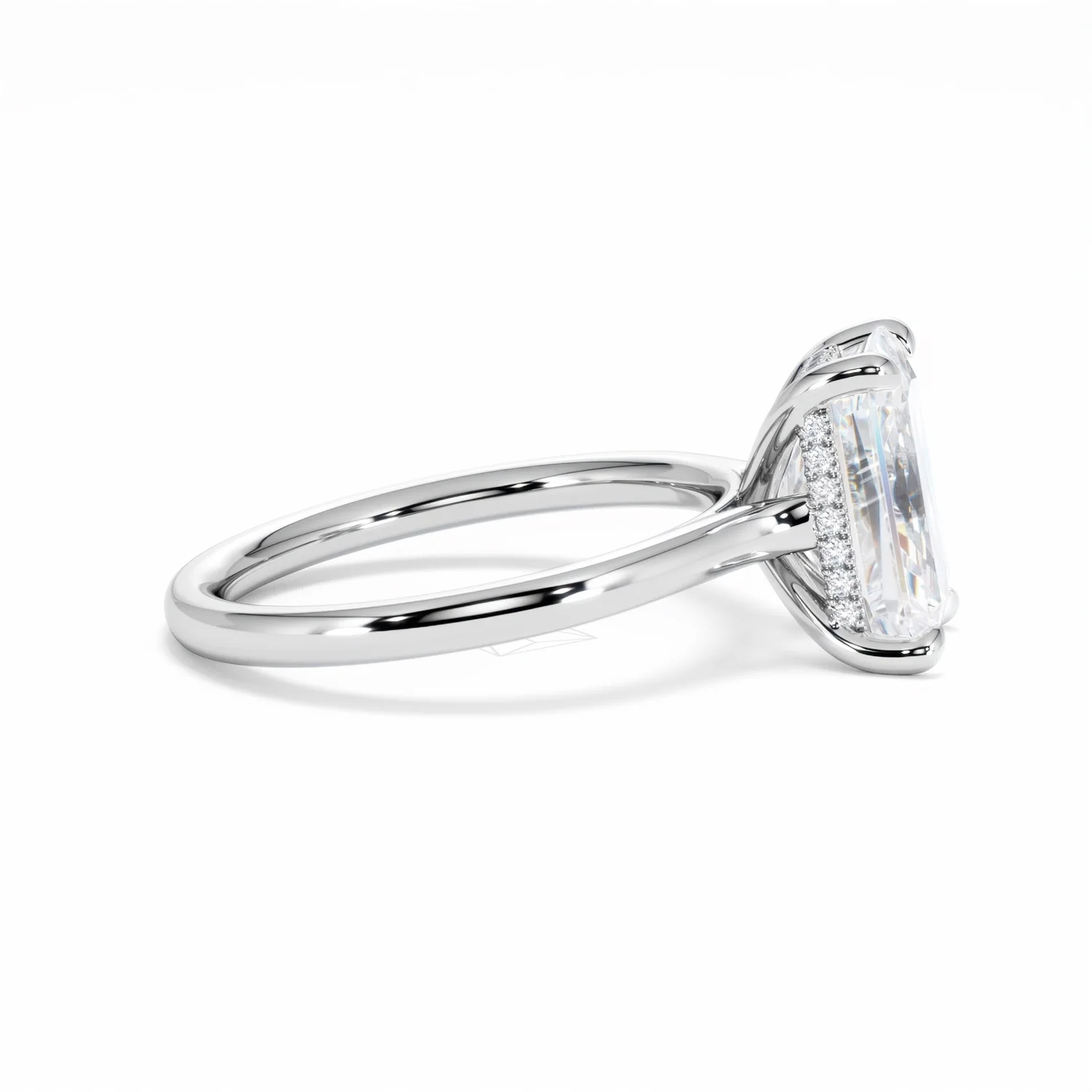 Amora Radiant 3.00ct Hidden Halo Lab Diamond Engagement Ring G/VS1 Set in Platinum - Image 26