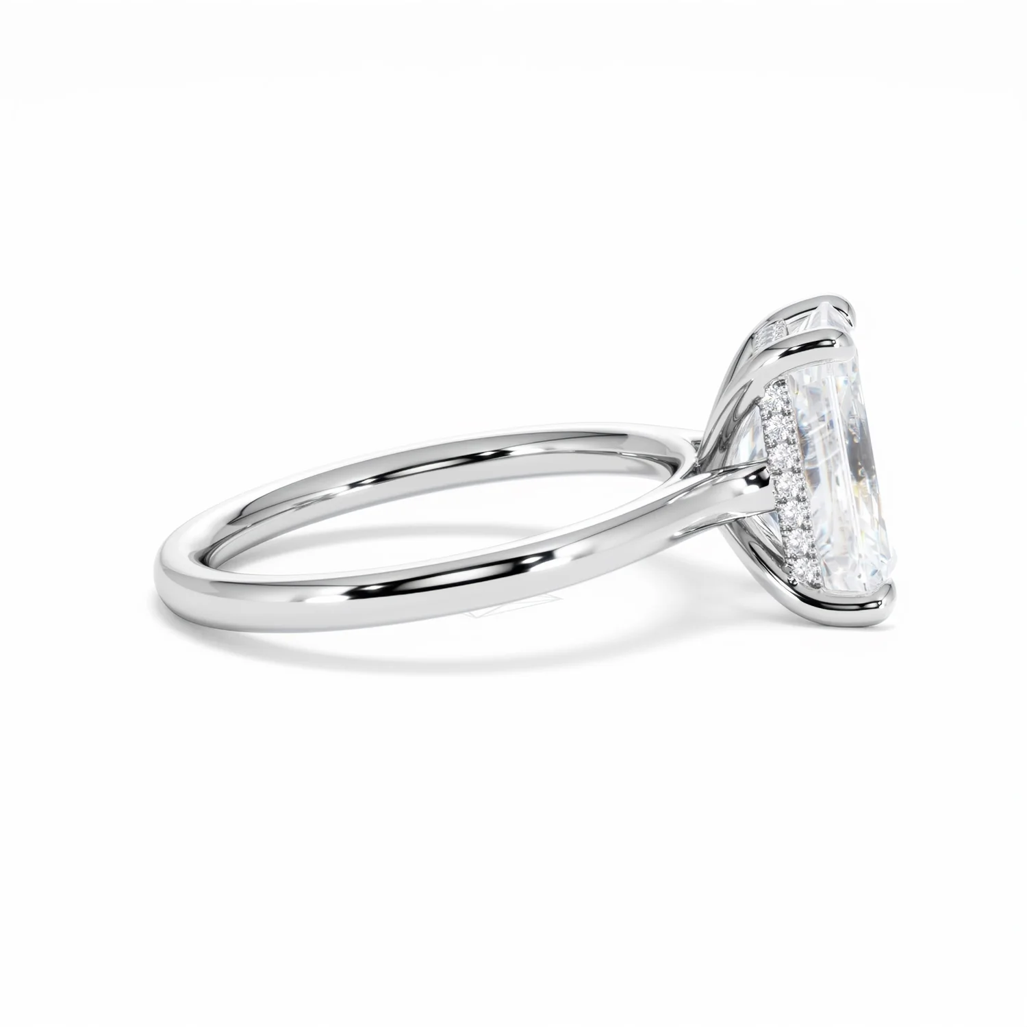 Amora Radiant 3.00ct Hidden Halo Lab Diamond Engagement Ring G/VS1 Set in Platinum - Image 27