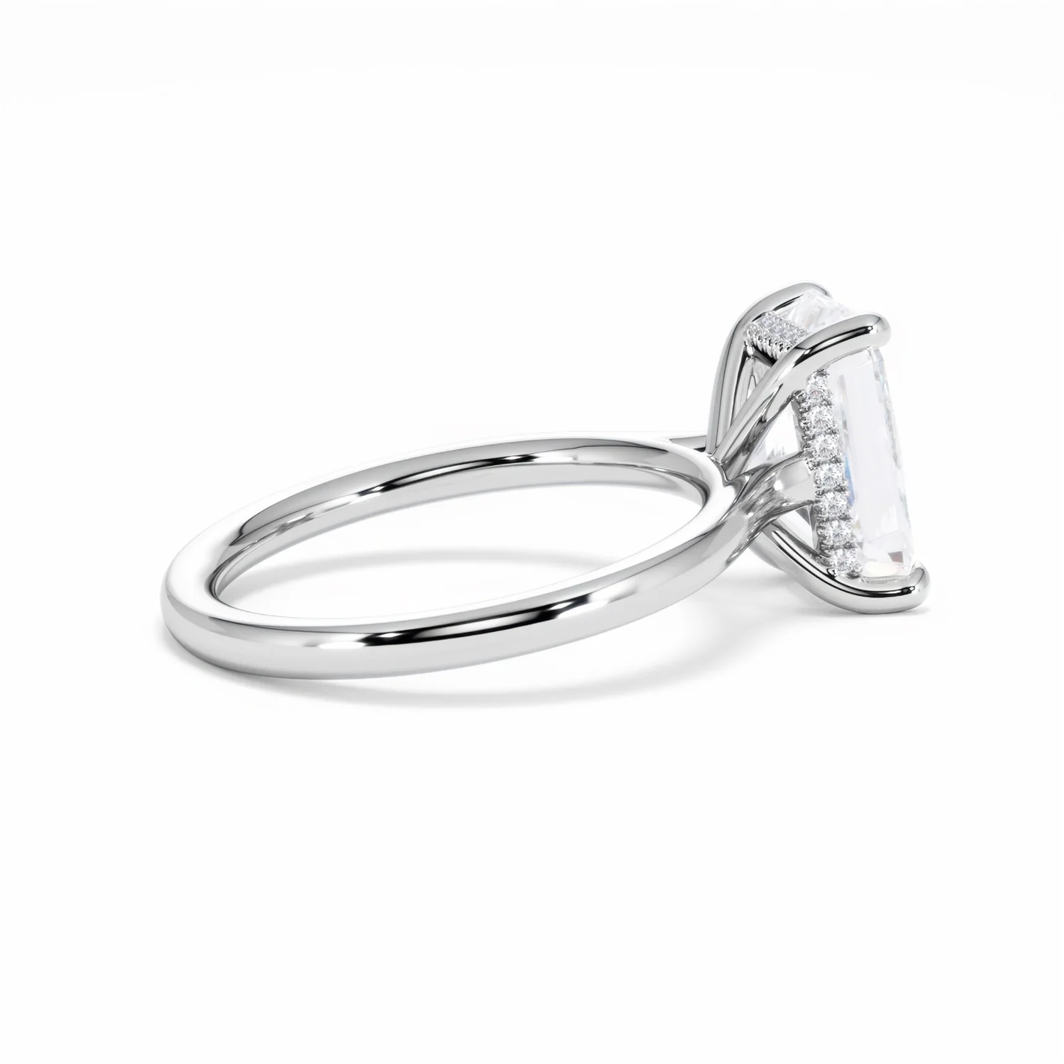 Amora Radiant 3.00ct Hidden Halo Lab Diamond Engagement Ring G/VS1 Set in Platinum - Image 32