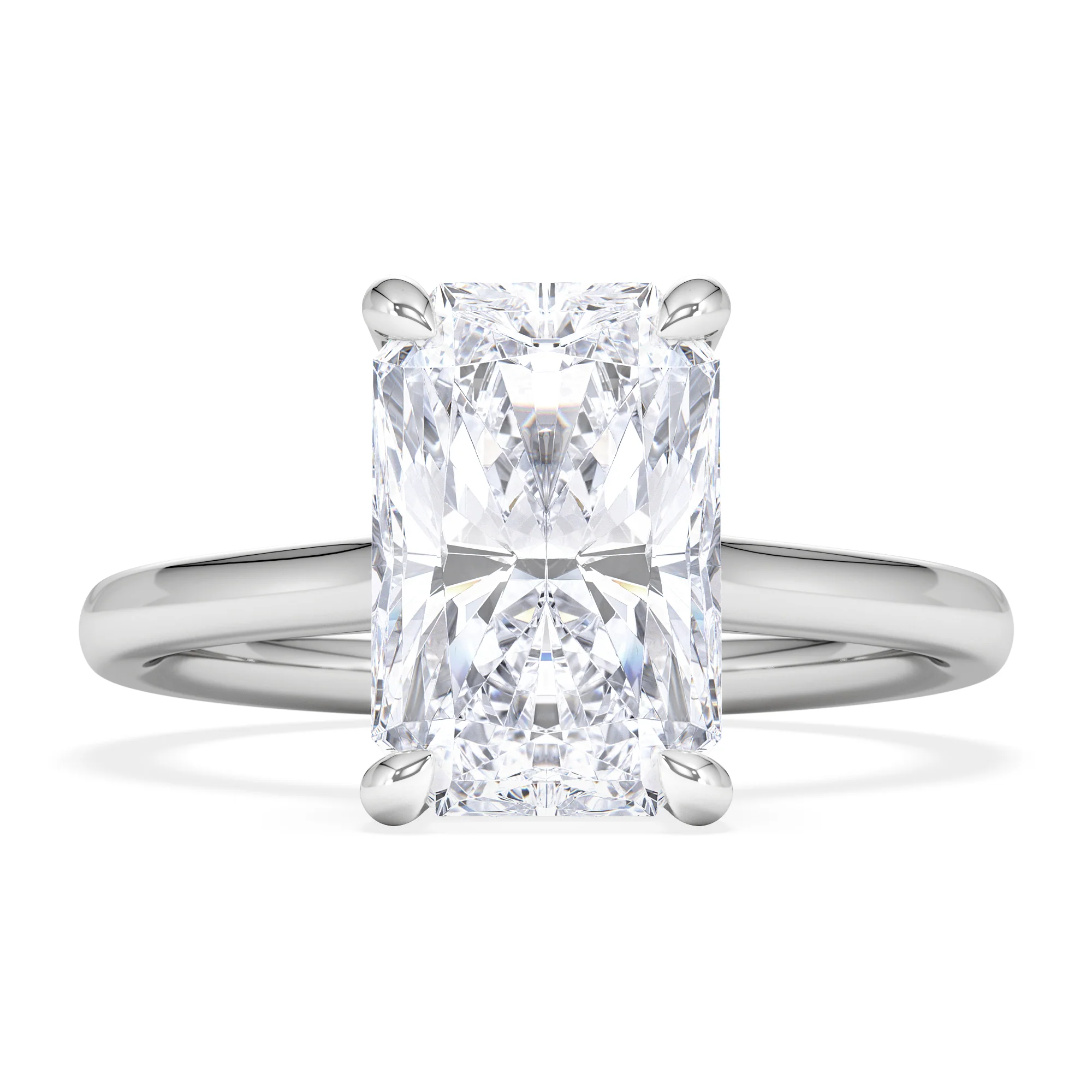 Amora Radiant 3.00ct Hidden Halo Lab Diamond Engagement Ring G/VS1 Set in Platinum - Image 5