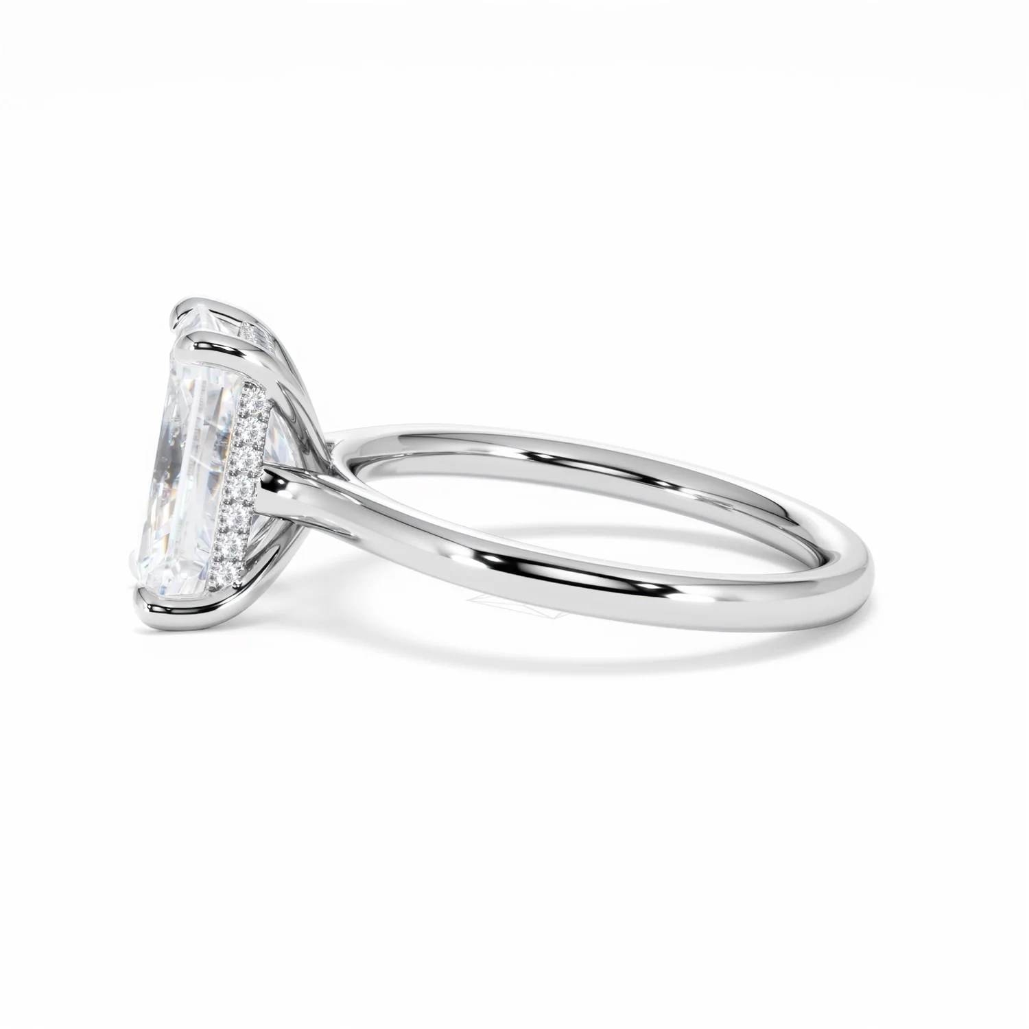 Amora Radiant 3.00ct Hidden Halo Lab Diamond Engagement Ring G/VS1 Set in Platinum - Image 69