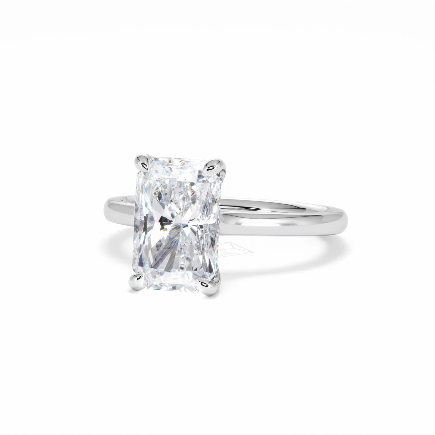 Amora Radiant 3.00ct Hidden Halo Lab Diamond Engagement Ring G/VS1 Set in Platinum - Image 84