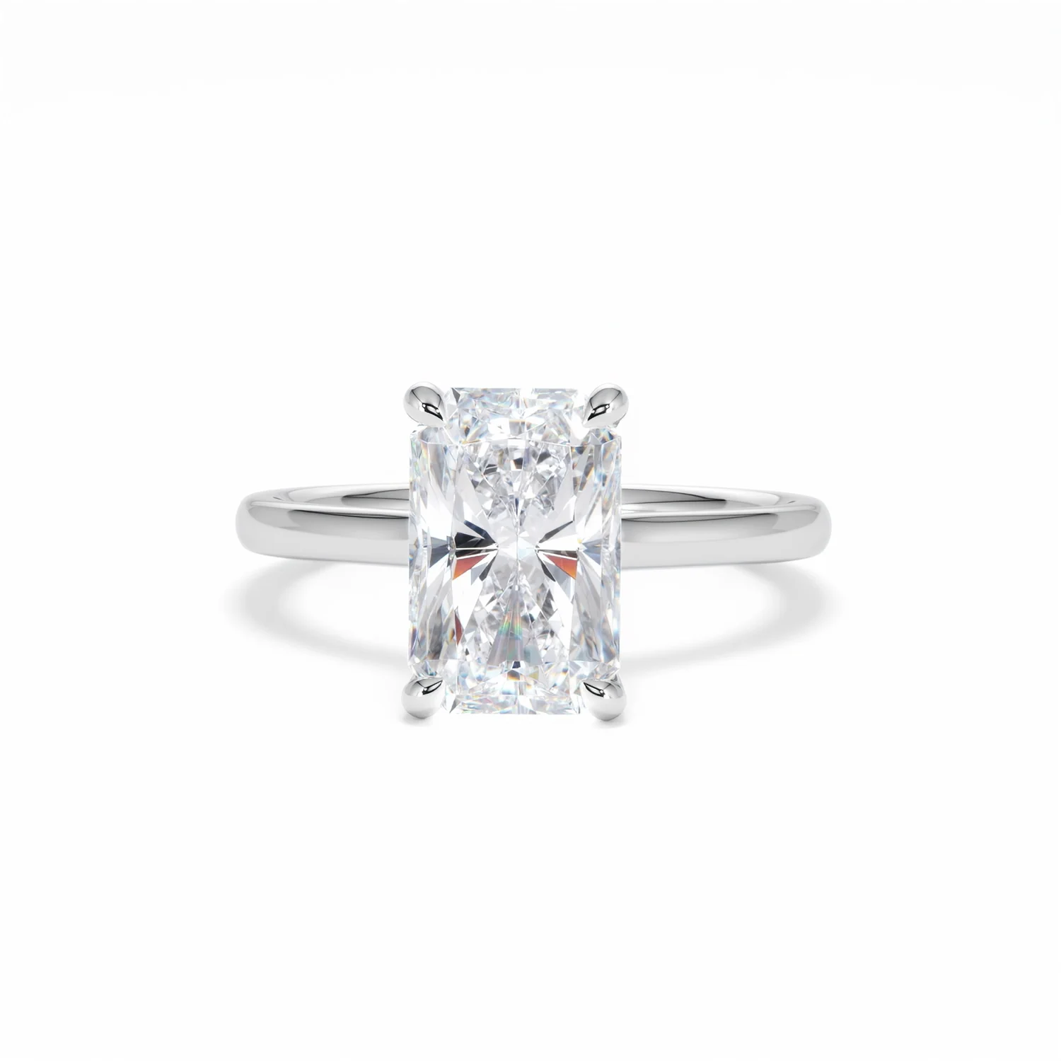 Amora Radiant 3.00ct Hidden Halo Lab Diamond Engagement Ring G/VS1 Set in Platinum - Image 87