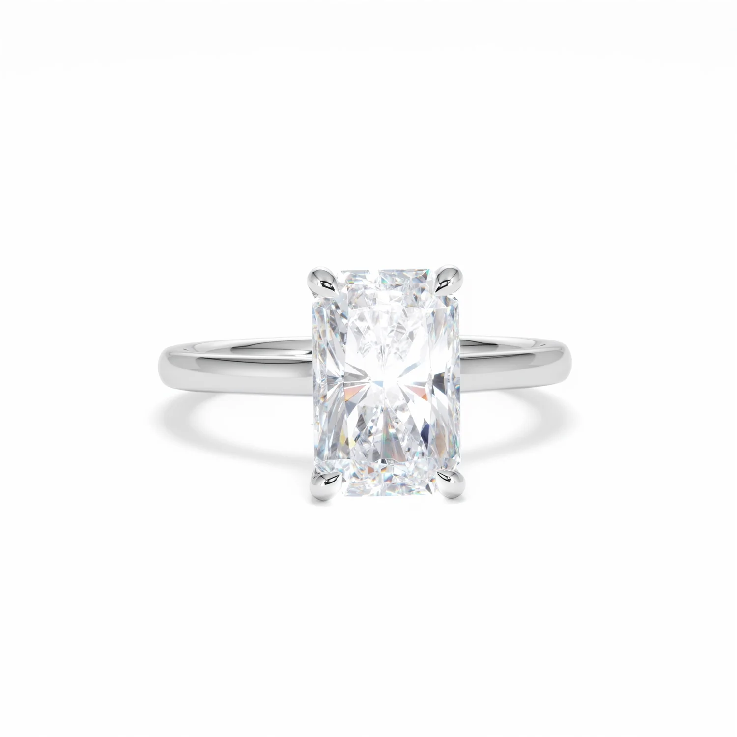 Amora Radiant 3.00ct Hidden Halo Lab Diamond Engagement Ring G/VS1 Set in Platinum - Image 9