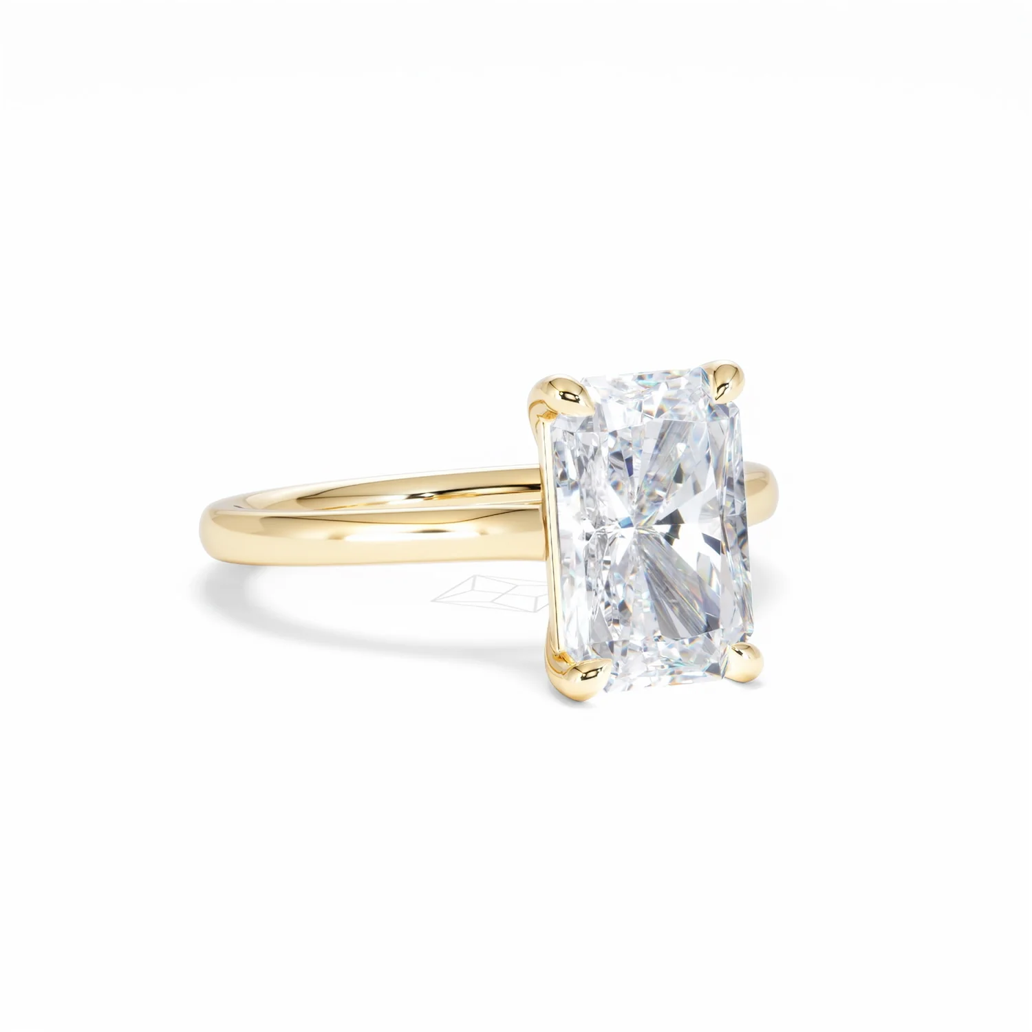 Amora Radiant 3.00ct Lab Diamond Engagement Ring G/VS1 Set in 18K Gold - Image 15