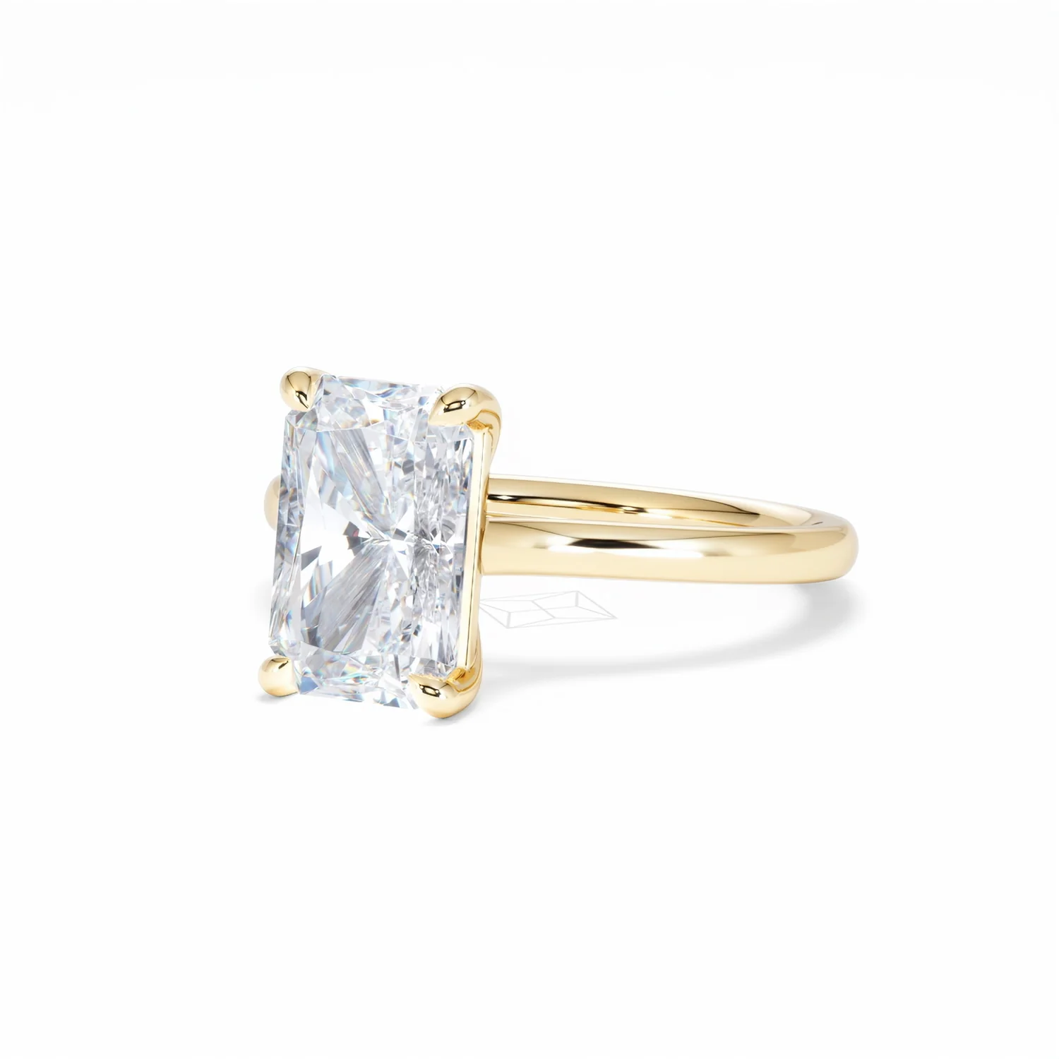 Amora Radiant 3.00ct Lab Diamond Engagement Ring G/VS1 Set in 18K Gold - Image 84