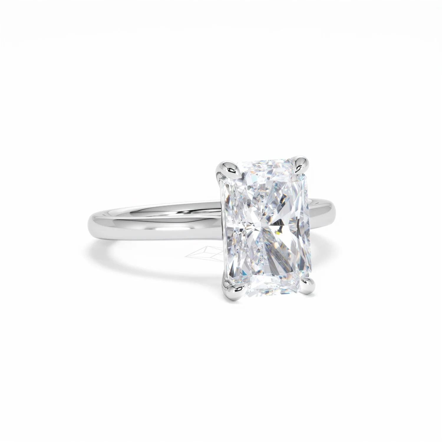 Amora Radiant 3.00ct Lab Diamond Engagement Ring G/VS1 Set in 18K White Gold - Image 12