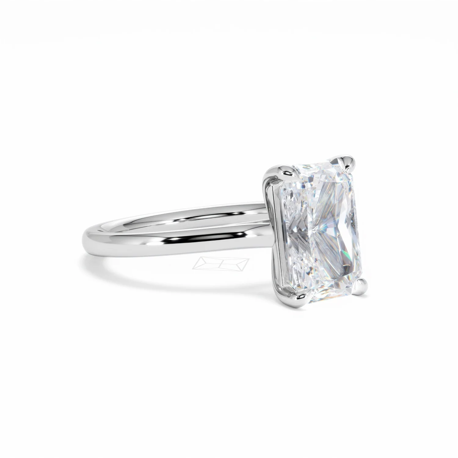 Amora Radiant 3.00ct Lab Diamond Engagement Ring G/VS1 Set in 18K White Gold - Image 16