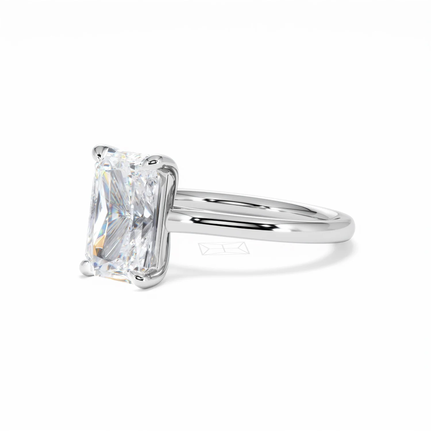 Amora Radiant 3.00ct Lab Diamond Engagement Ring G/VS1 Set in 18K White Gold - Image 79