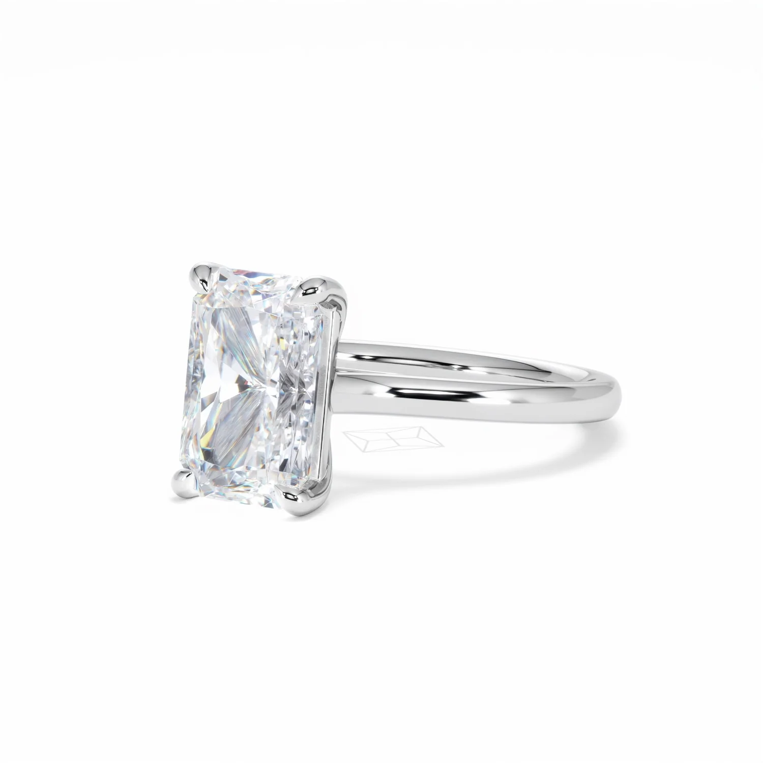 Amora Radiant 3.00ct Lab Diamond Engagement Ring G/VS1 Set in 18K White Gold - Image 81
