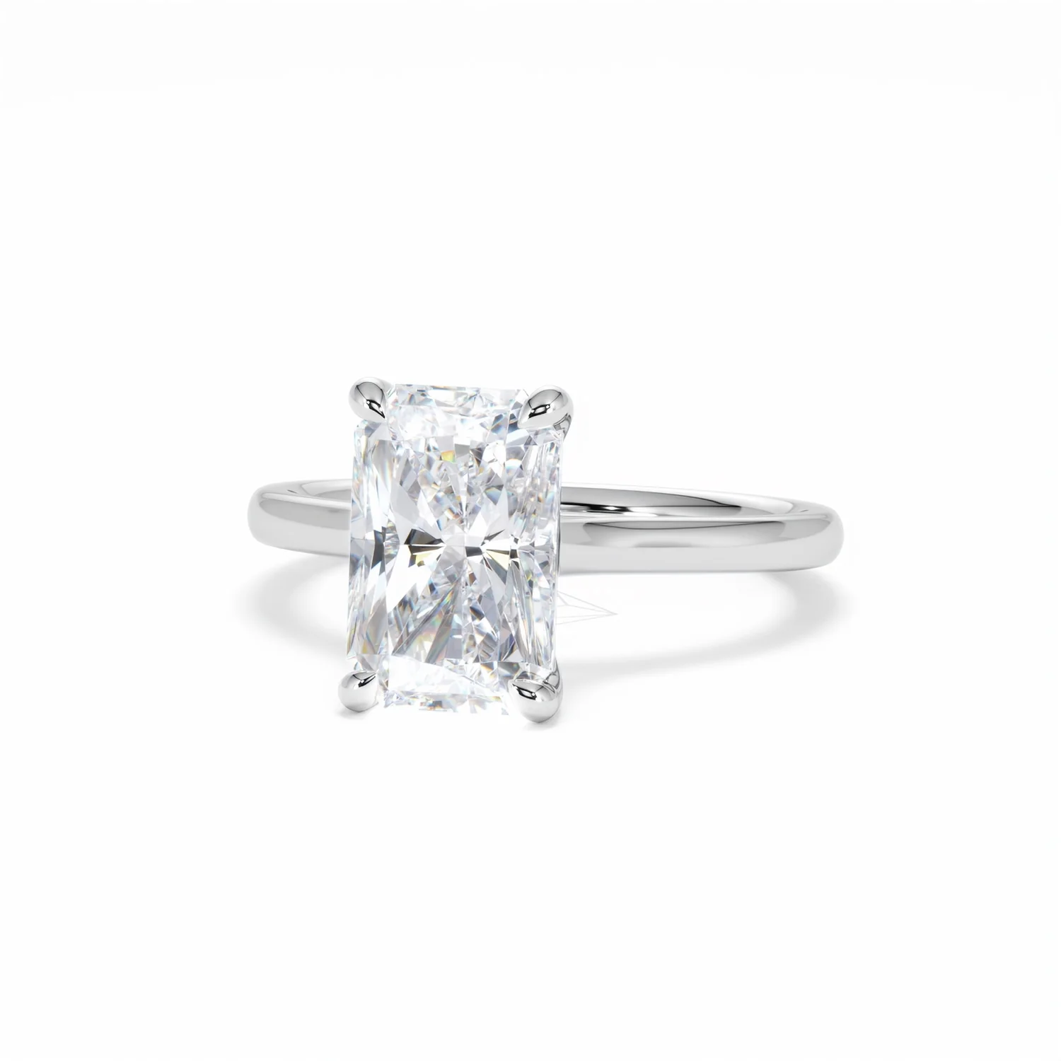 Amora Radiant 3.00ct Lab Diamond Engagement Ring G/VS1 Set in 18K White Gold - Image 85