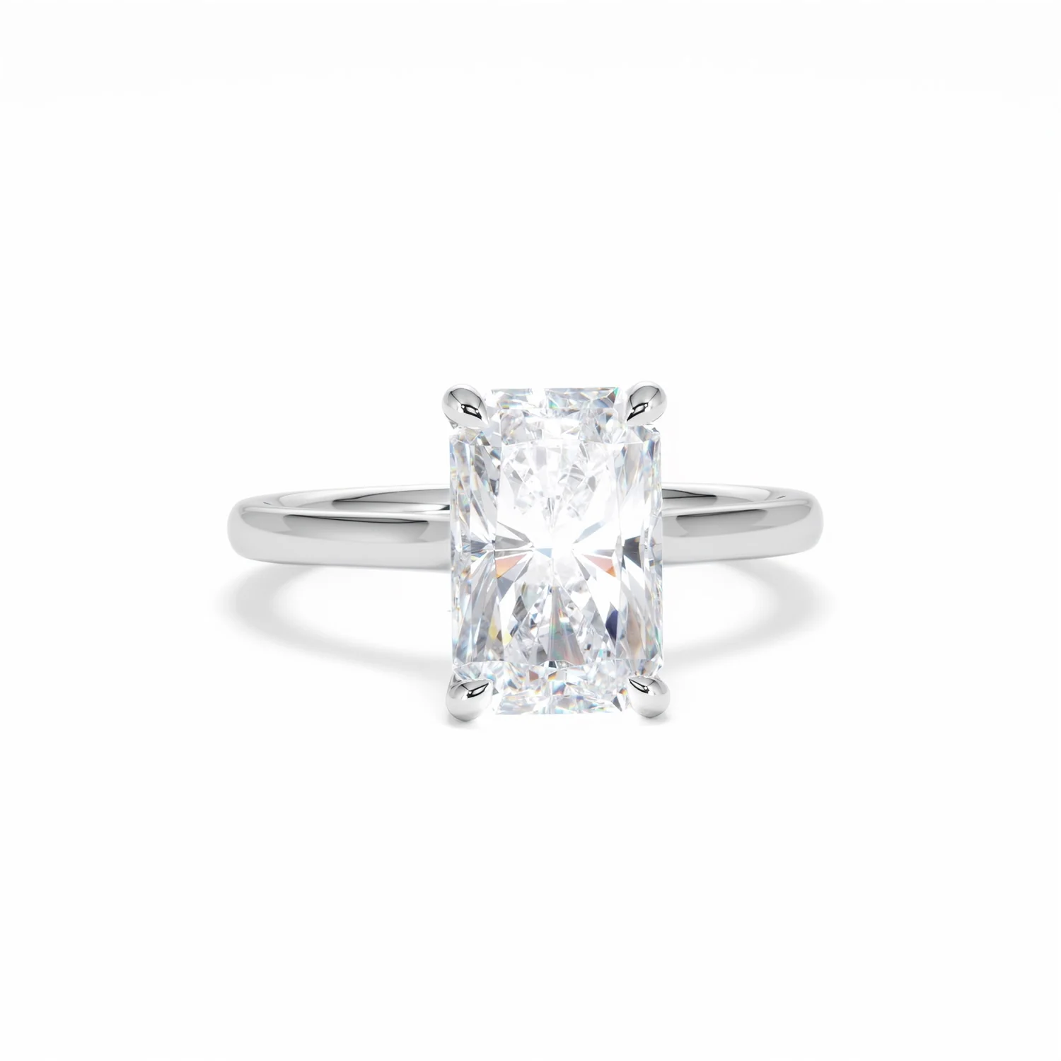 Amora Radiant 3.00ct Lab Diamond Engagement Ring G/VS1 Set in 18K White Gold - Image 9