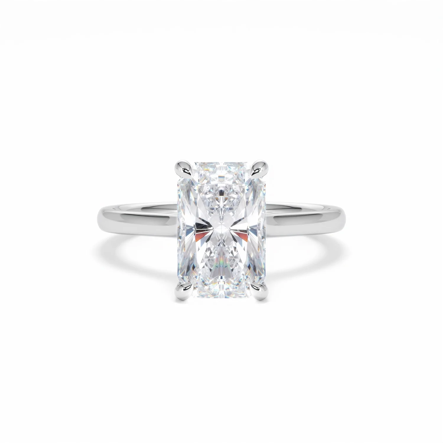 Amora Radiant 3.00ct Lab Diamond Engagement Ring G/VS1 Set in Platinum - Image 8