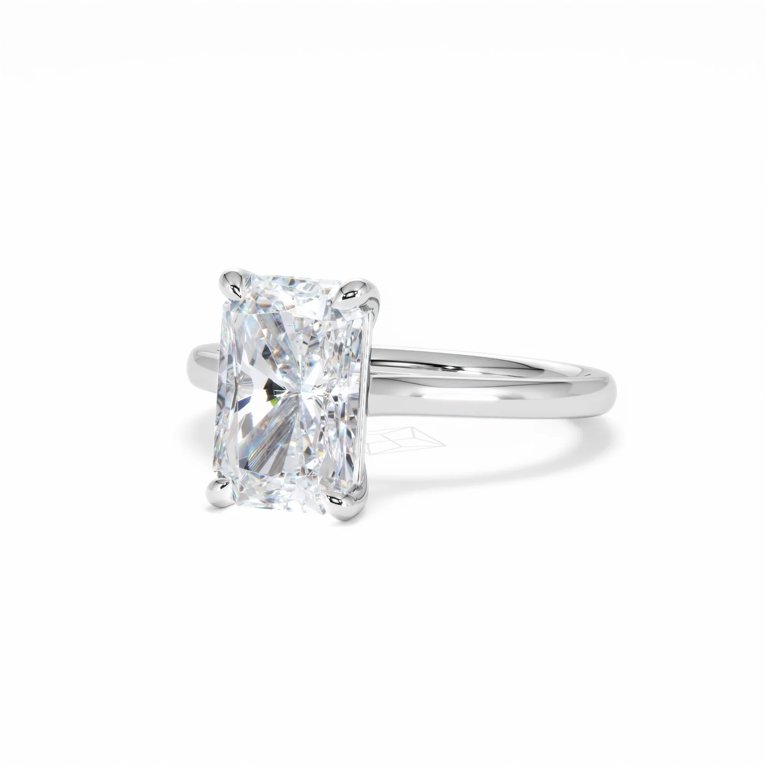Amora Radiant 3.00ct Lab Diamond Engagement Ring G/VS1 Set in Platinum - Image 83