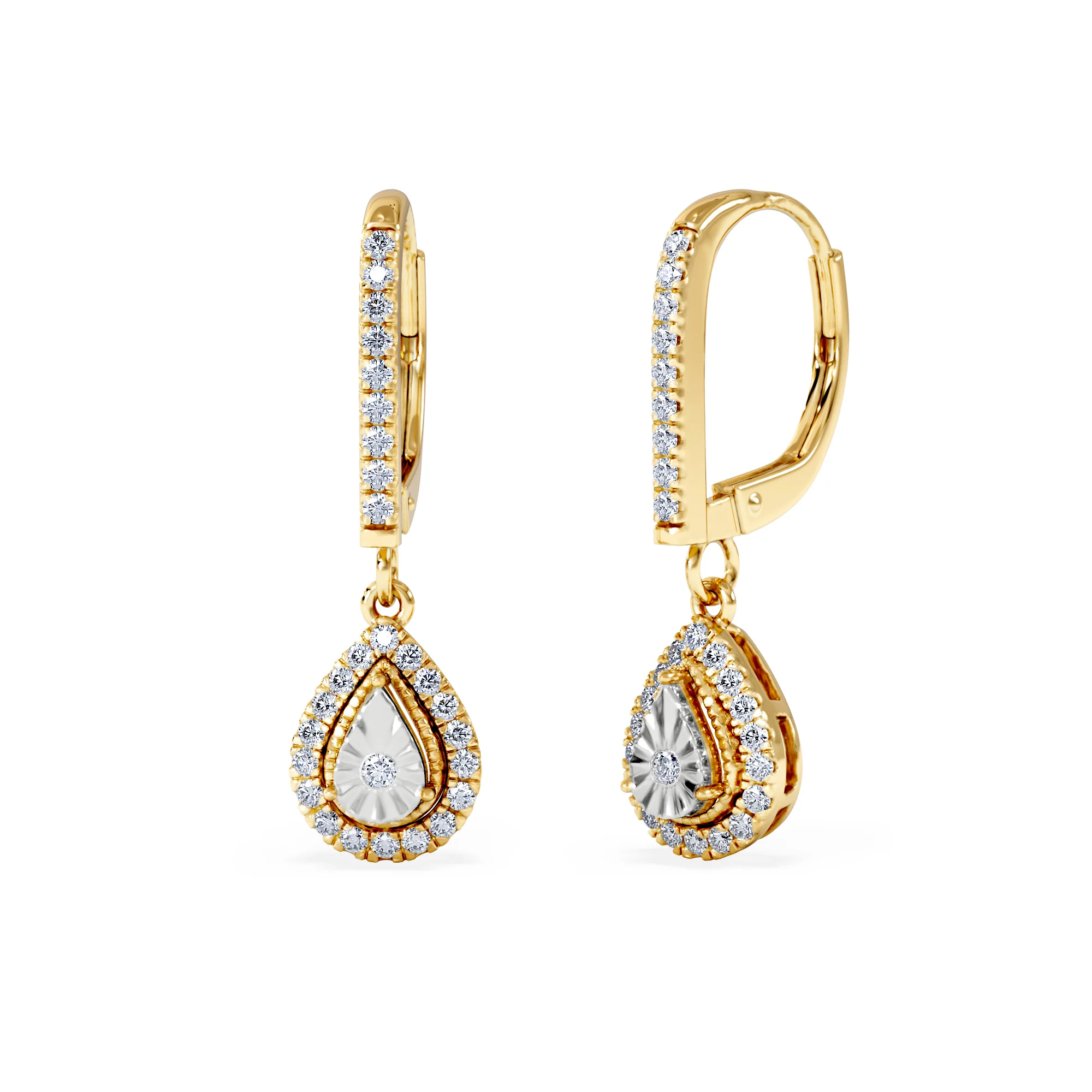 Masami Lab Diamond Pear Halo Ring, Necklace & Earrings Set in 18K Gold Vermeil - Image 3