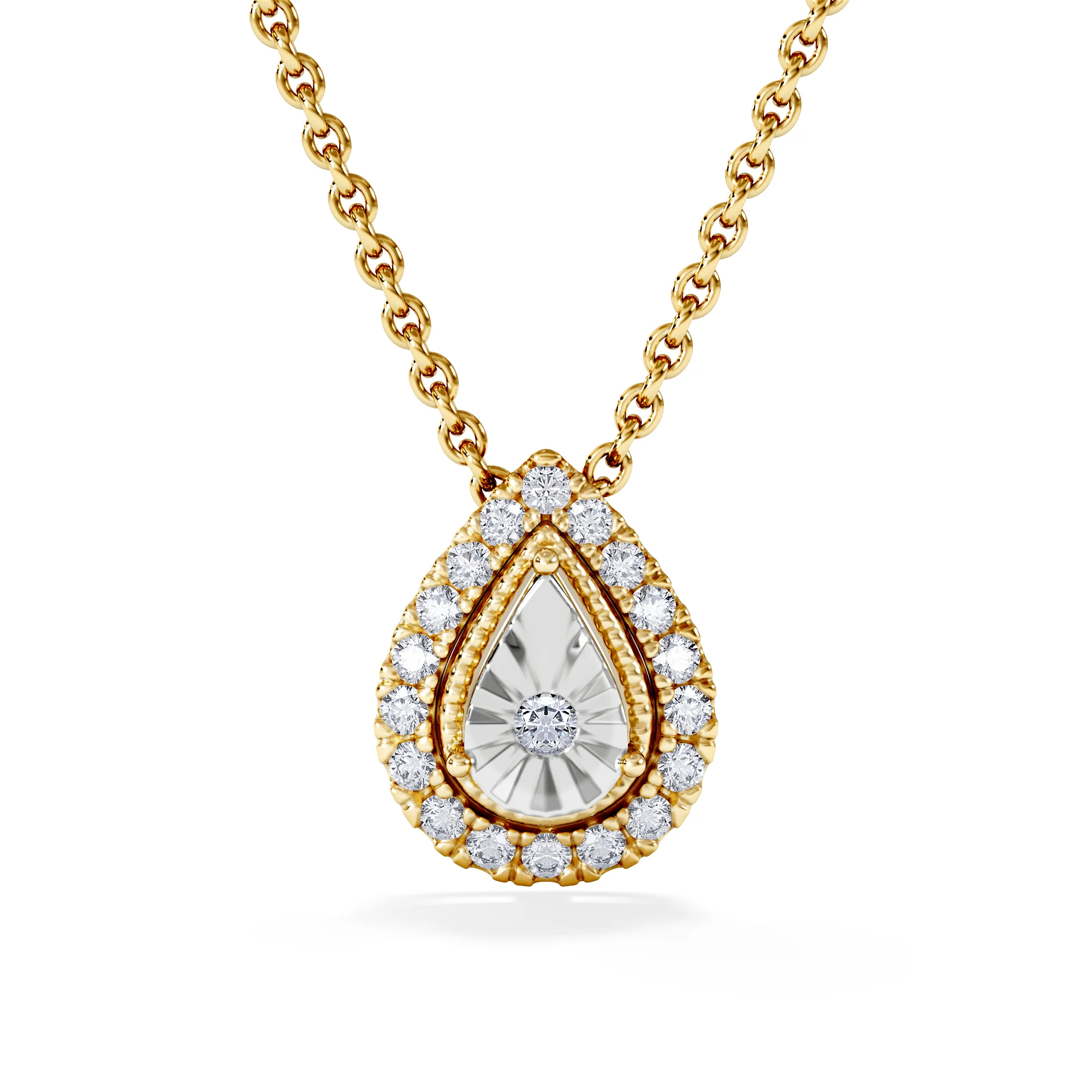 Masami Lab Diamond Pear Halo Ring, Necklace & Earrings Set in 18K Gold Vermeil - Image 5