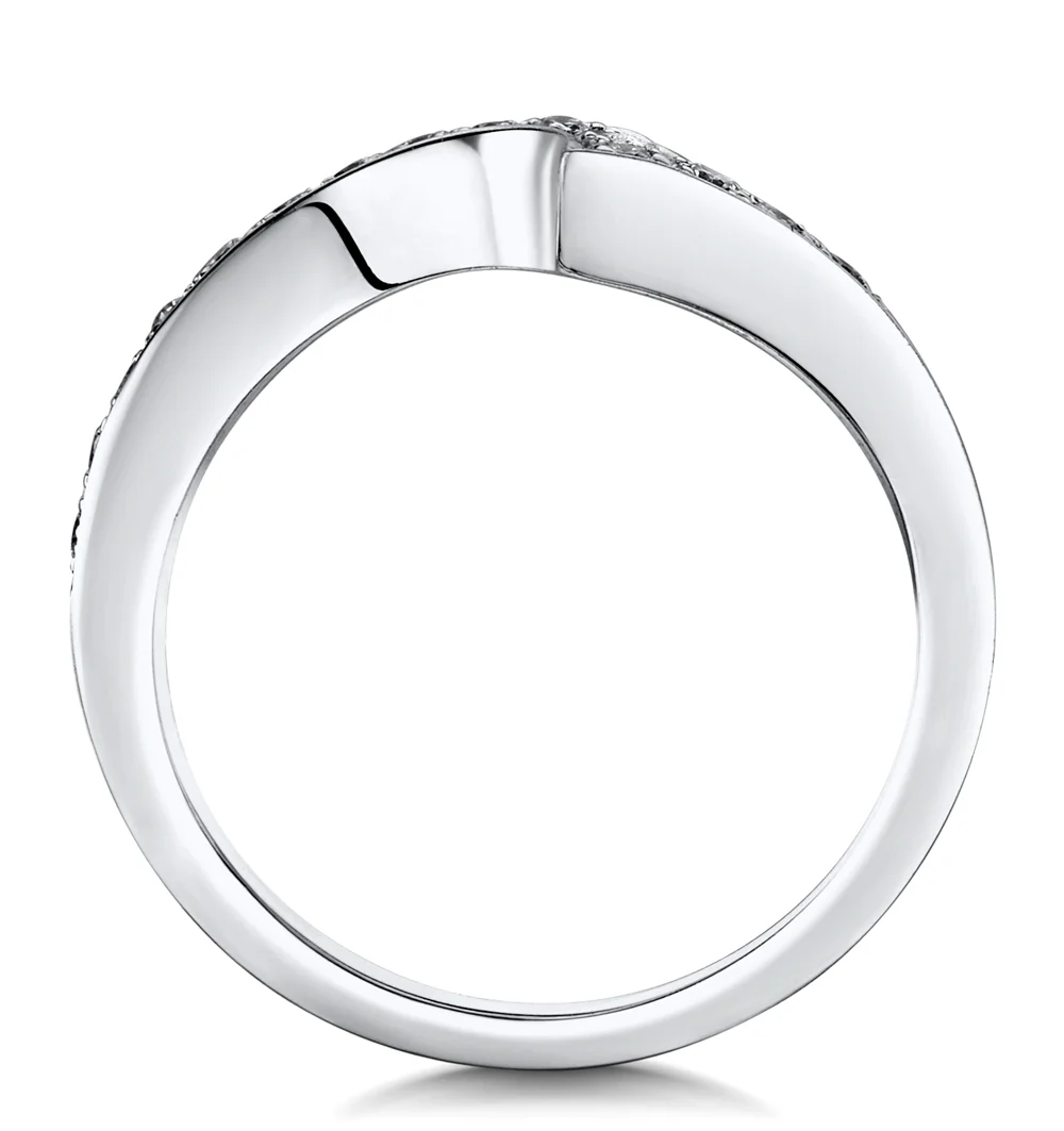 Anais Matching 2.3mm Wedding Band 0.20ct H/Si Diamonds in 18KW Gold - Image 3