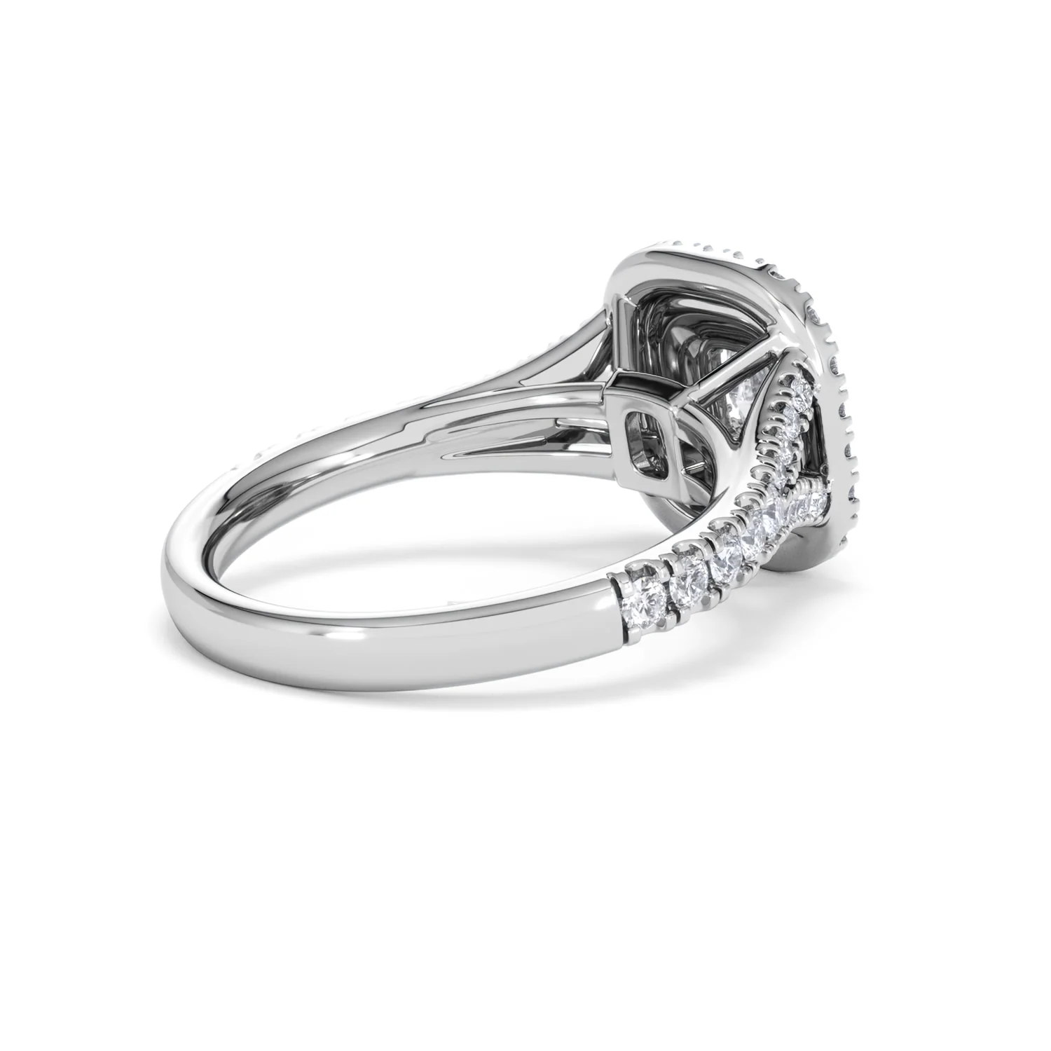 Anastasia Diamond Halo Engagement Ring 18K White Gold 1.30ct G/SI2 - Image 39