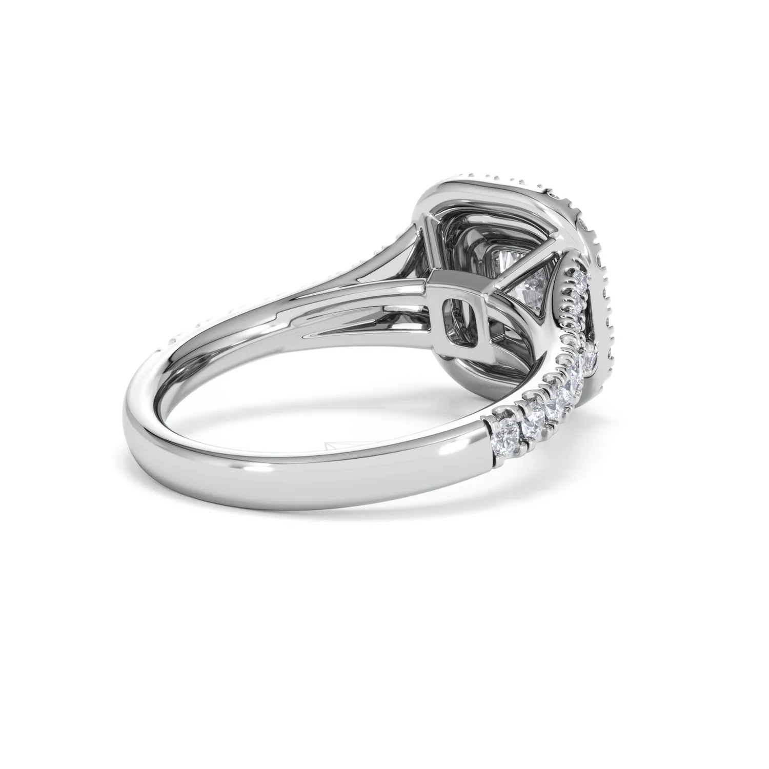 Anastasia Diamond Halo Engagement Ring 18K White Gold 1.30ct G/SI2 - Image 41