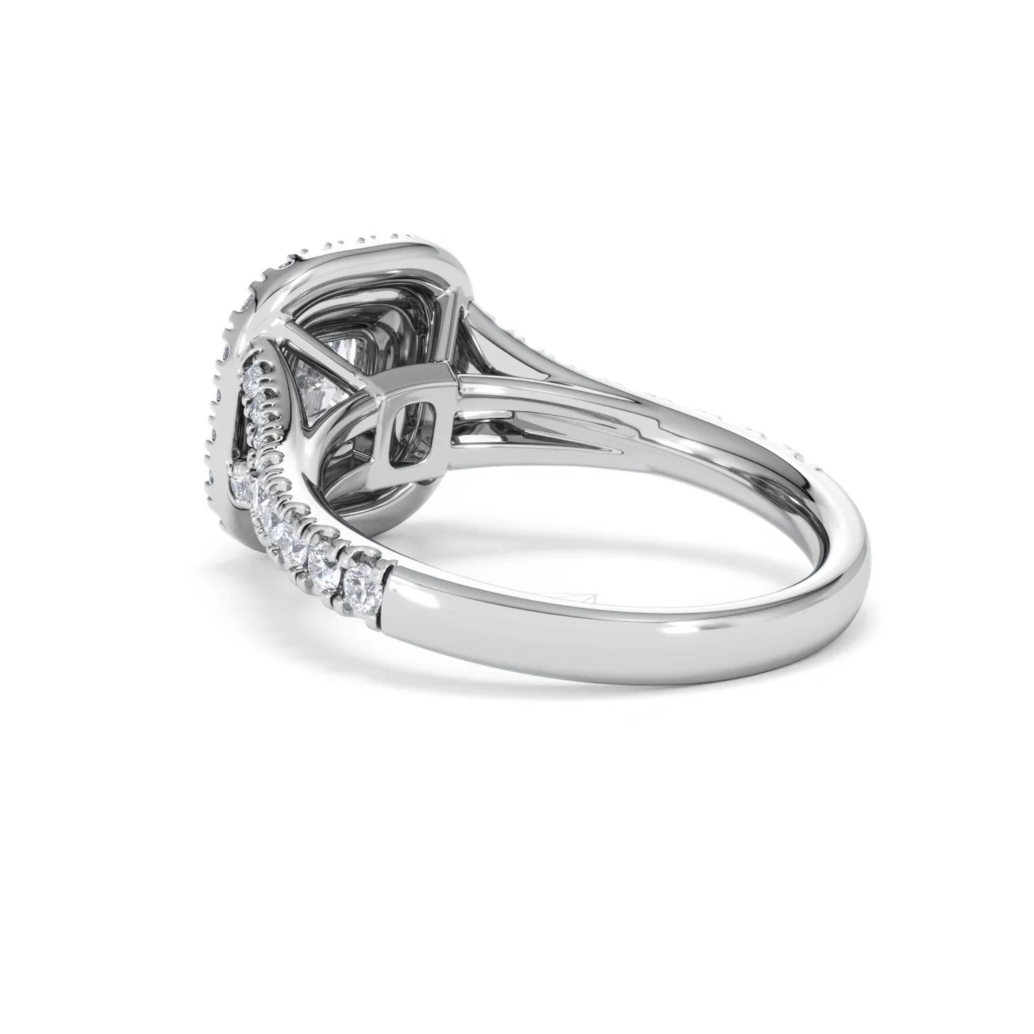 Anastasia Diamond Halo Engagement Ring 18K White Gold 1.30ct G/SI2 - Image 59