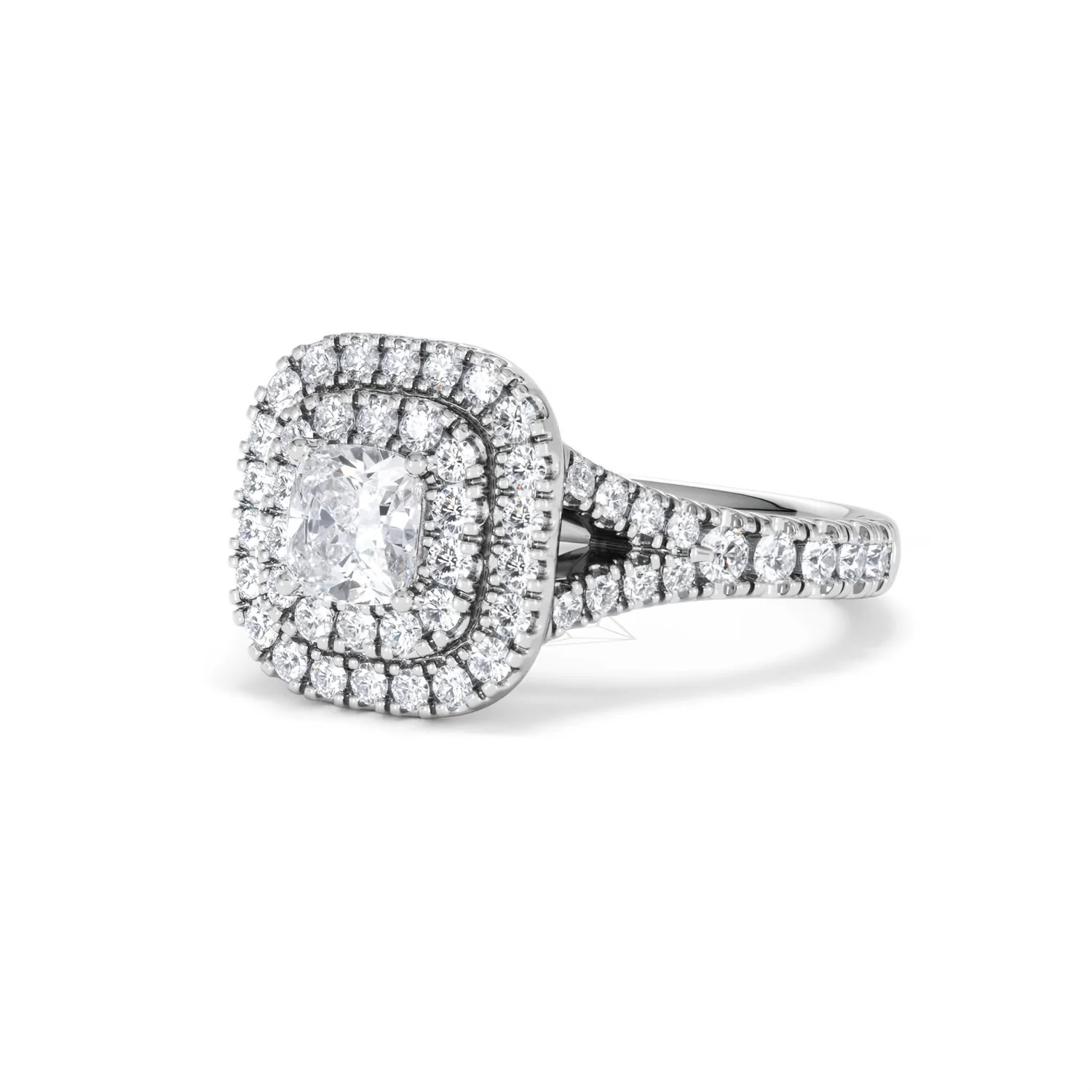 Anastasia Diamond Halo Engagement Ring 18K White Gold 1.30ct G/SI2 - Image 83