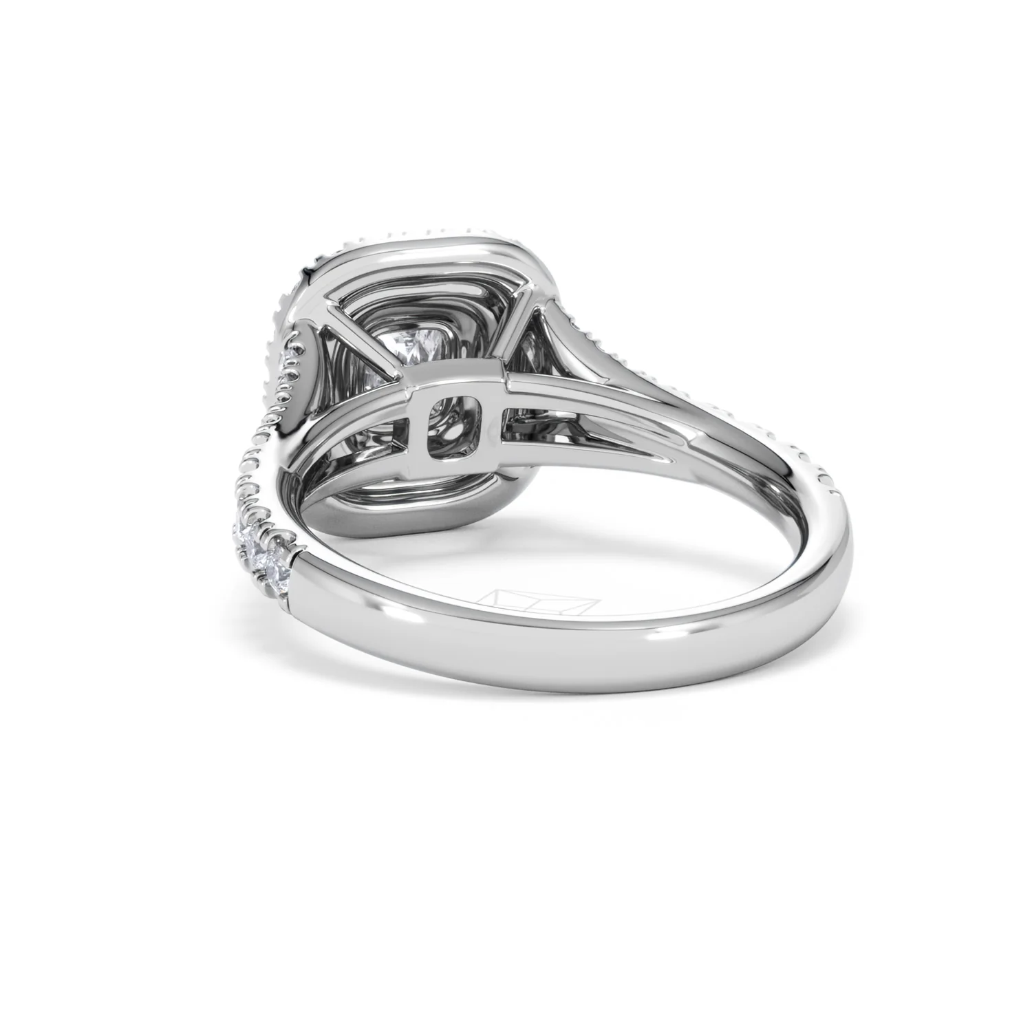 Anastasia Diamond Halo Engagement Ring 18K White Gold 1.30ct G/VS2 - Image 55