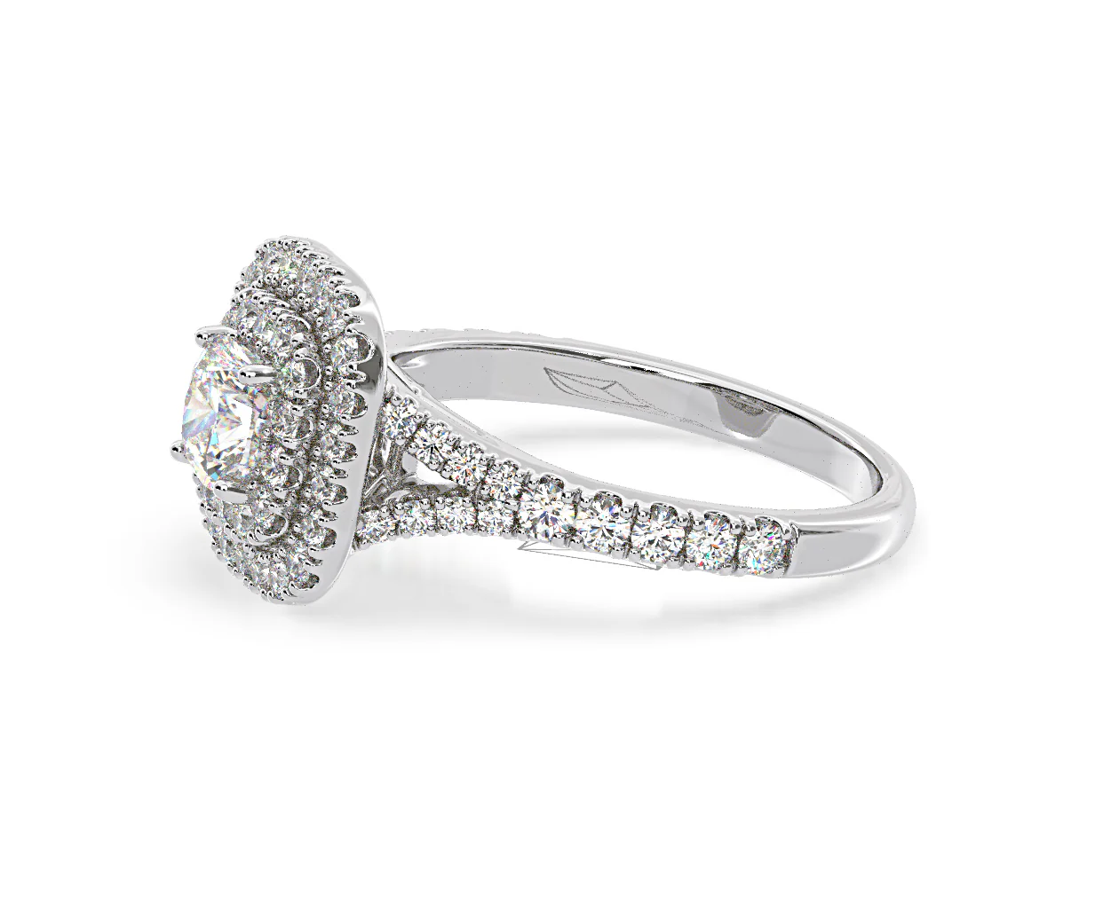 Anastasia GIA Diamond Halo Engagement Ring 18K White Gold 1.45ct G/SI1 - Image 23