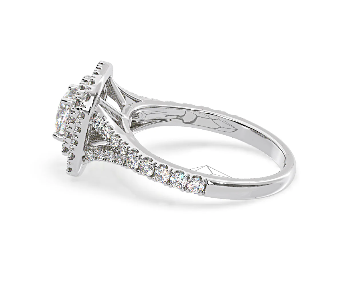 Anastasia GIA Diamond Halo Engagement Ring 18K White Gold 1.45ct G/SI1 - Image 30