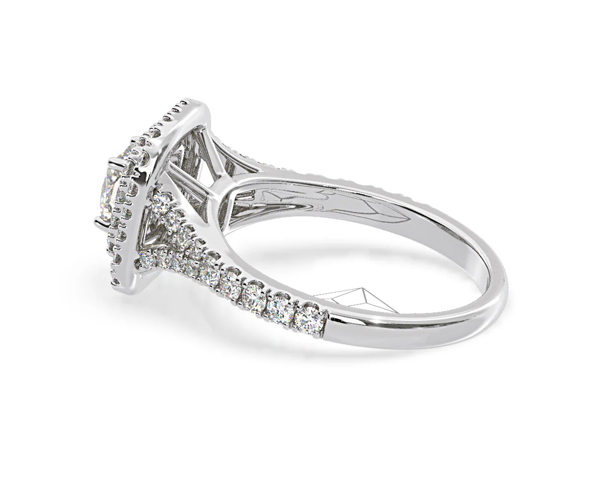 Anastasia GIA Diamond Halo Engagement Ring 18K White Gold 1.45ct G/SI1 - Image 32