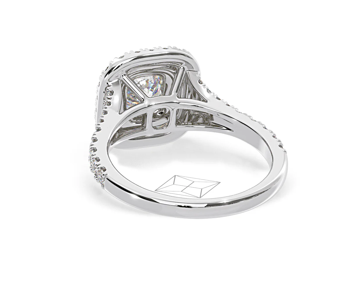 Anastasia GIA Diamond Halo Engagement Ring 18K White Gold 1.45ct G/SI1 - Image 43