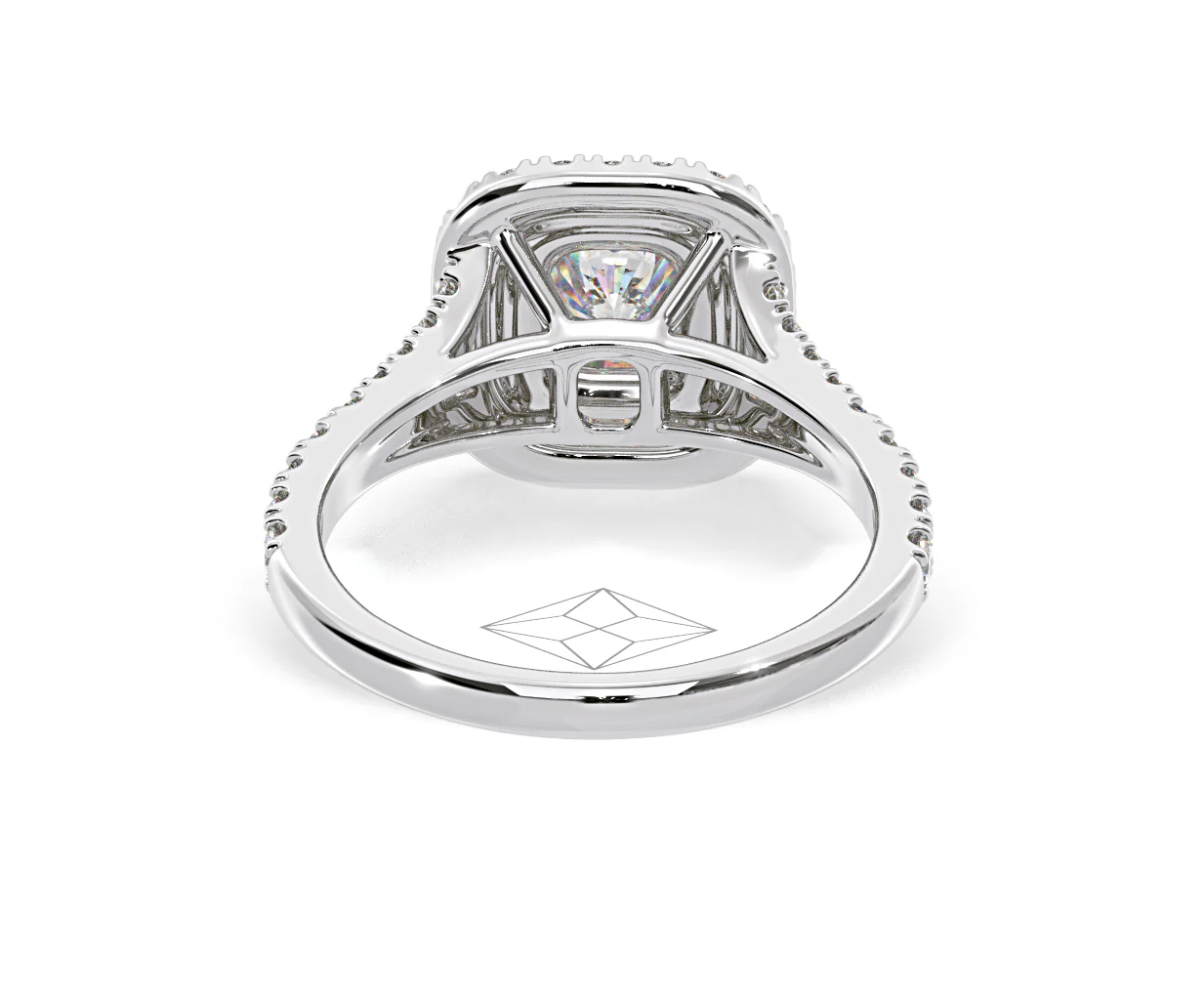Anastasia GIA Diamond Halo Engagement Ring 18K White Gold 1.45ct G/SI1 - Image 48