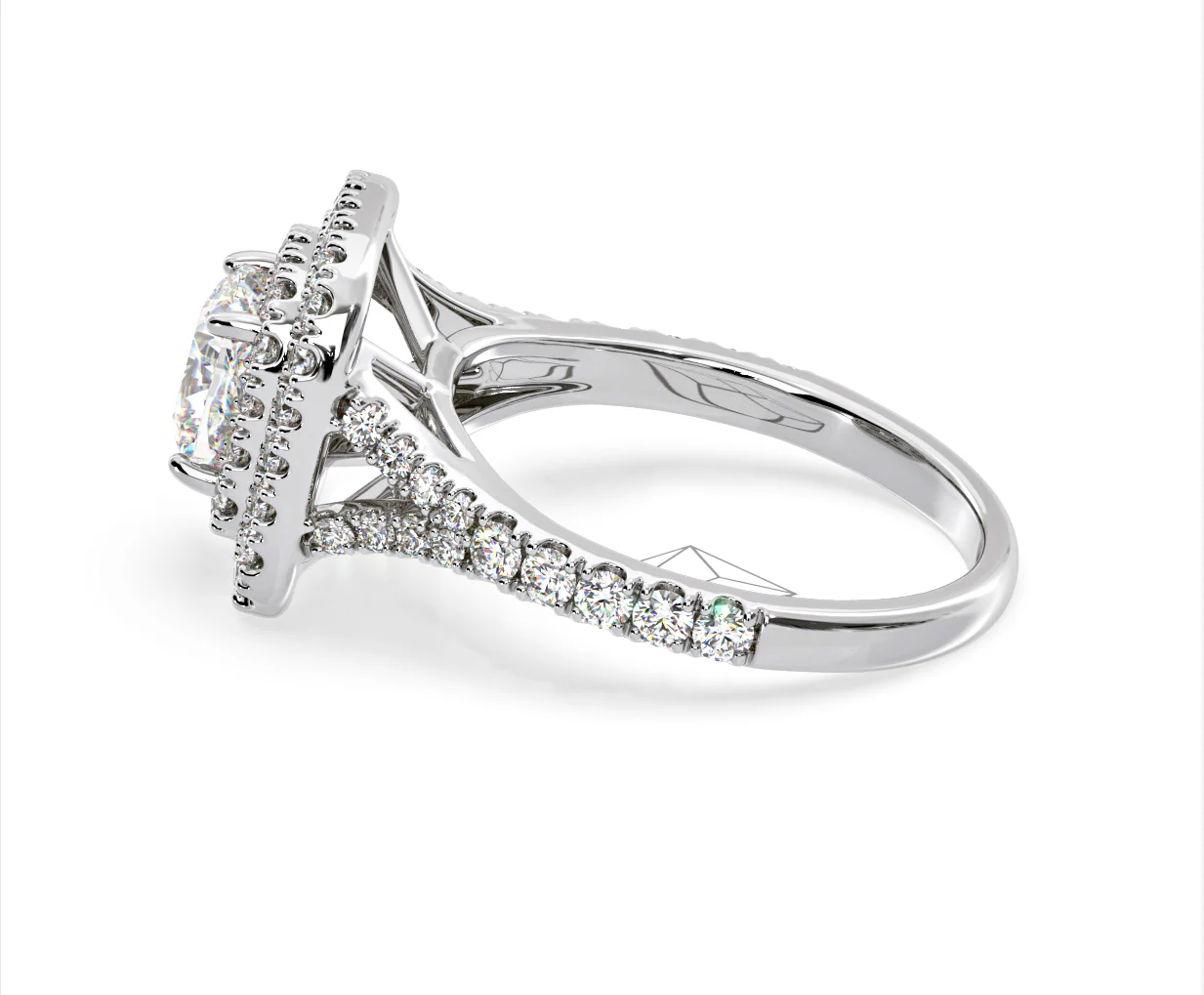 Anastasia GIA Diamond Halo Engagement Ring 18K White Gold 1.85ct G/VS2 - Image 109