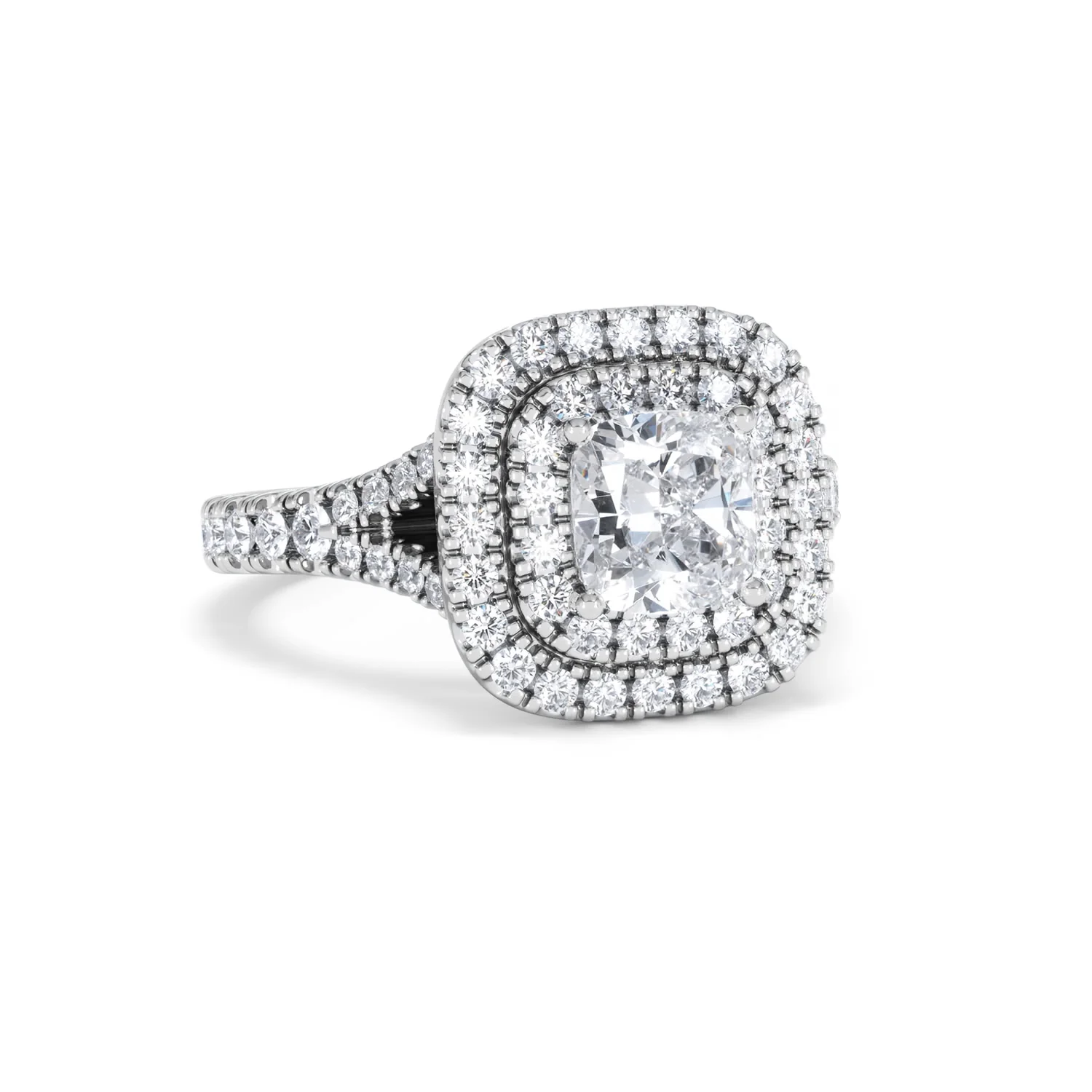 Anastasia GIA Diamond Halo Engagement Ring 18K White Gold 1.85ct G/VS2 - Image 12