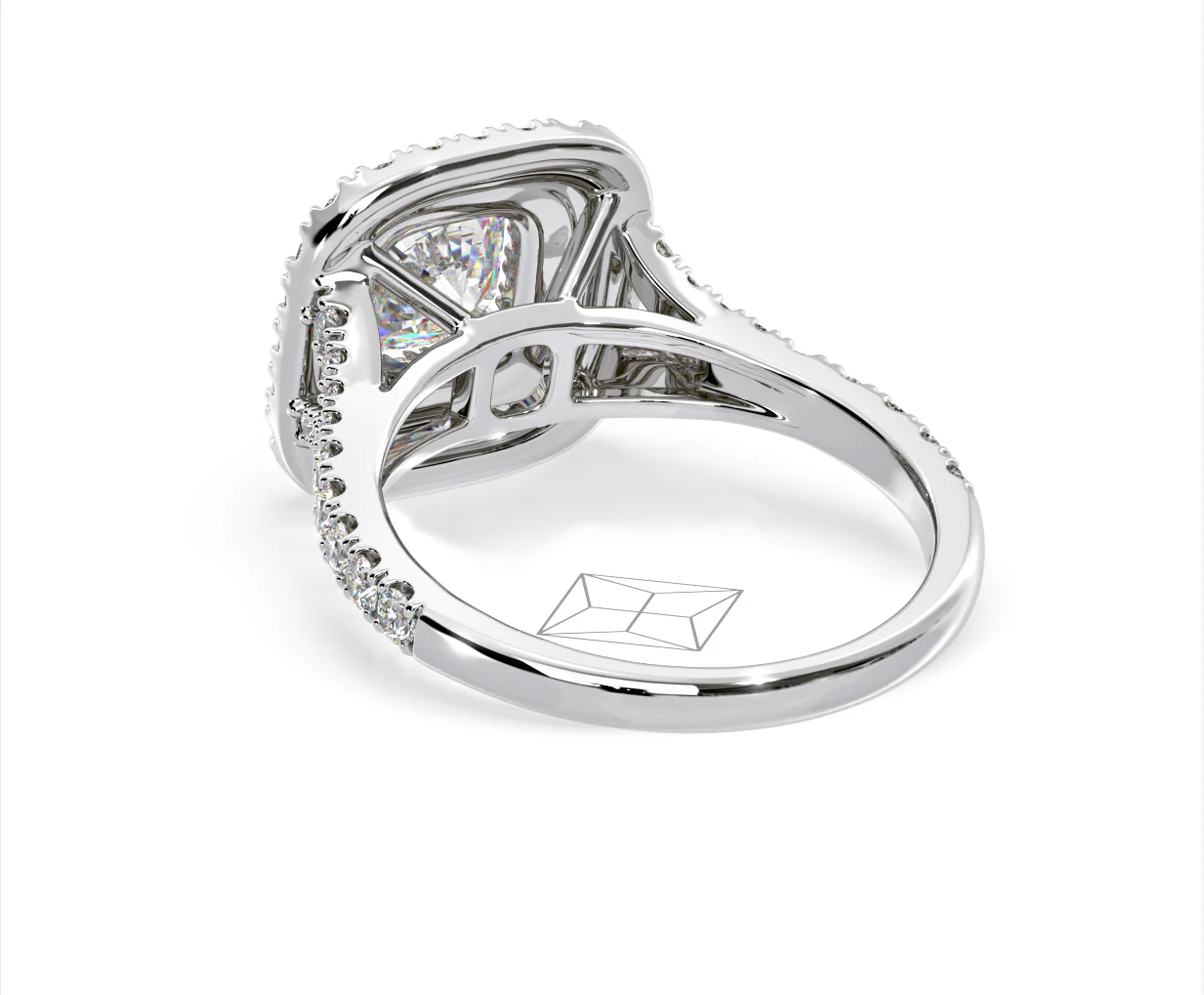 Anastasia GIA Diamond Halo Engagement Ring 18K White Gold 1.85ct G/VS2 - Image 121