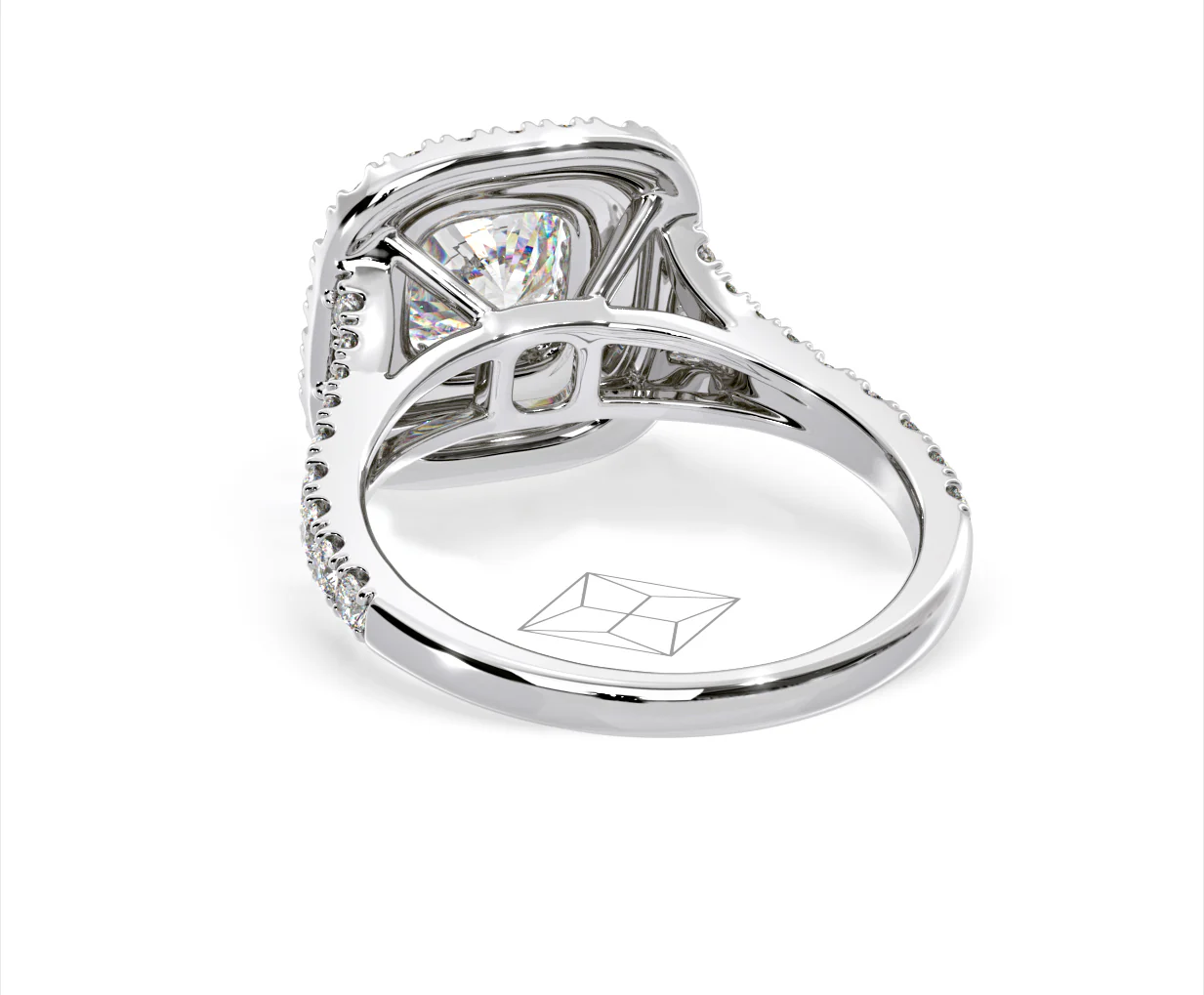 Anastasia GIA Diamond Halo Engagement Ring 18K White Gold 1.85ct G/VS2 - Image 123