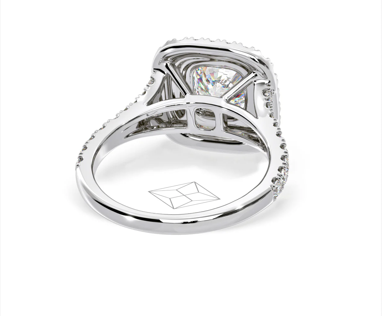 Anastasia GIA Diamond Halo Engagement Ring 18K White Gold 1.85ct G/VS2 - Image 131