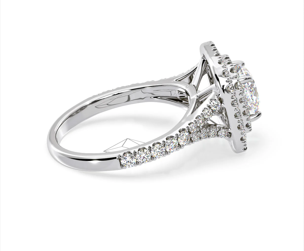 Anastasia GIA Diamond Halo Engagement Ring 18K White Gold 1.85ct G/VS2 - Image 145