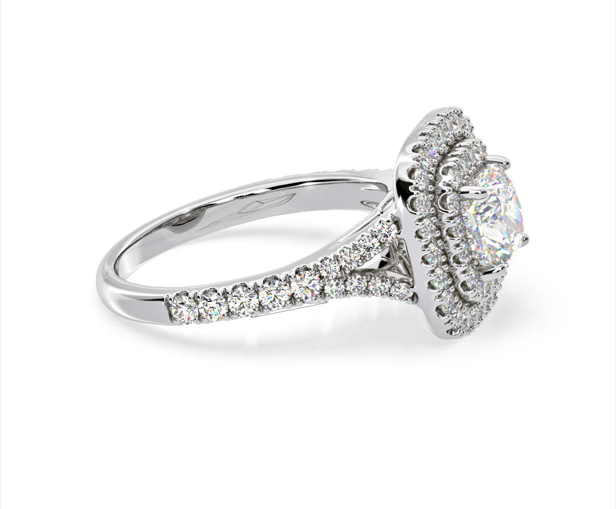 Anastasia GIA Diamond Halo Engagement Ring 18K White Gold 1.85ct G/VS2 - Image 151