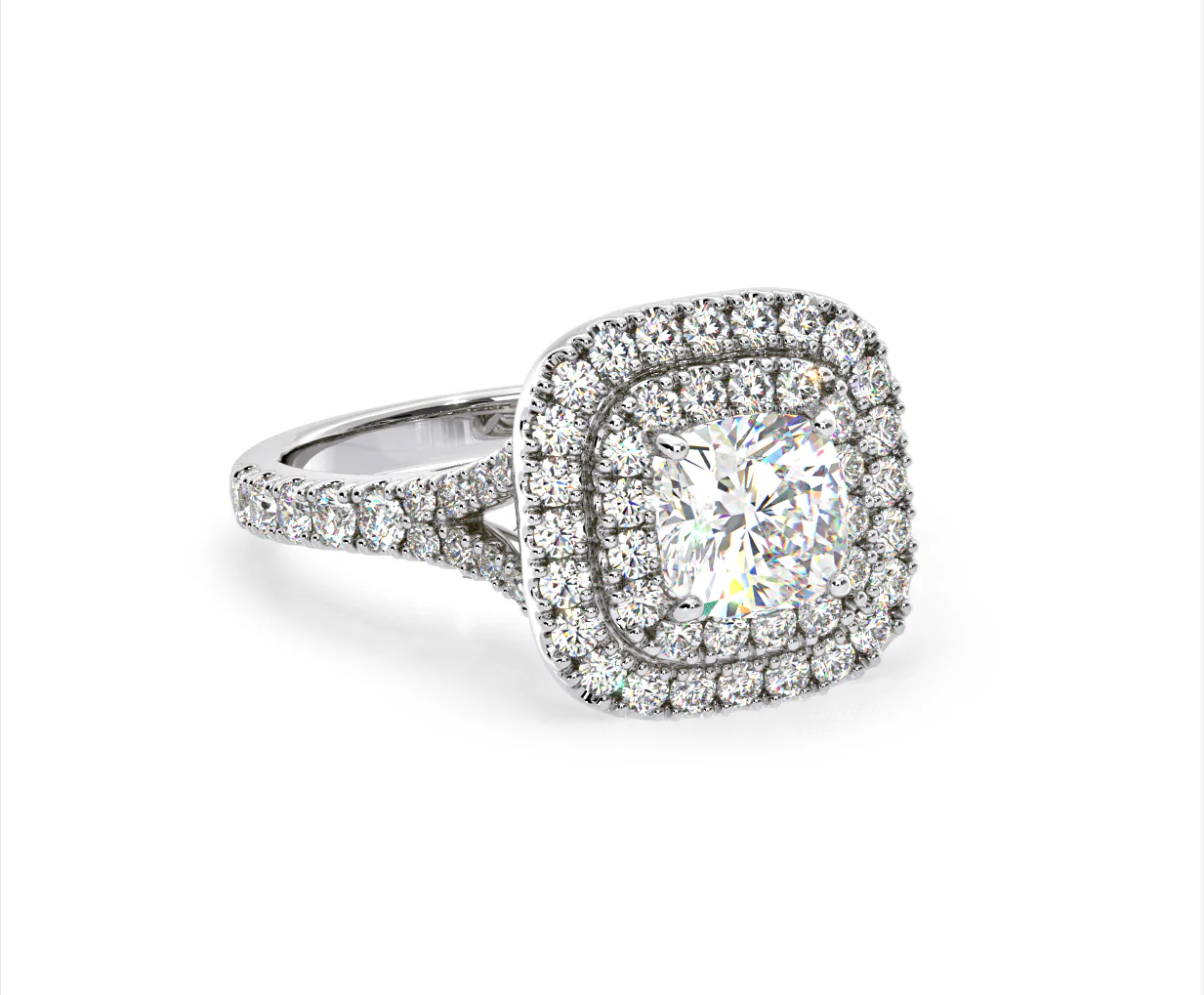 Anastasia GIA Diamond Halo Engagement Ring 18K White Gold 1.85ct G/VS2 - Image 162