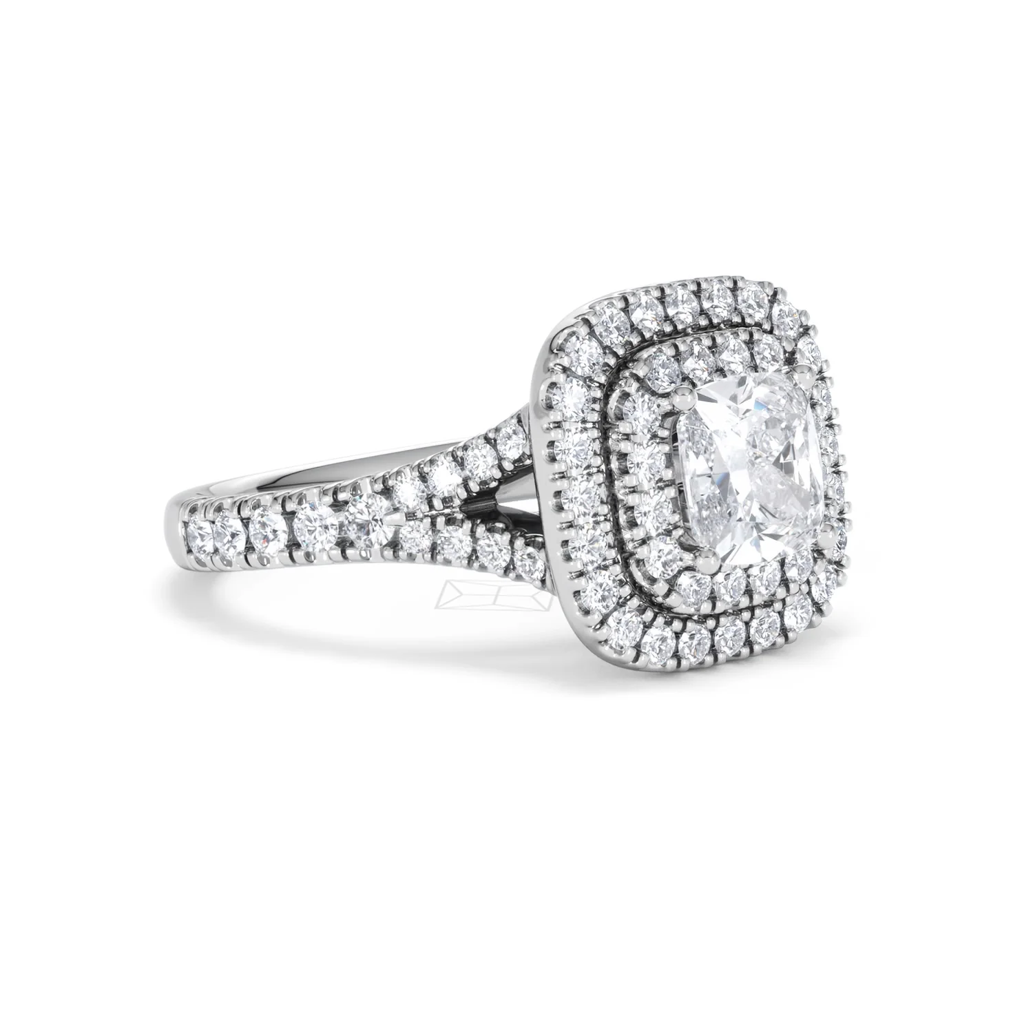 Anastasia GIA Diamond Halo Engagement Ring 18K White Gold 1.85ct G/VS2 - Image 17