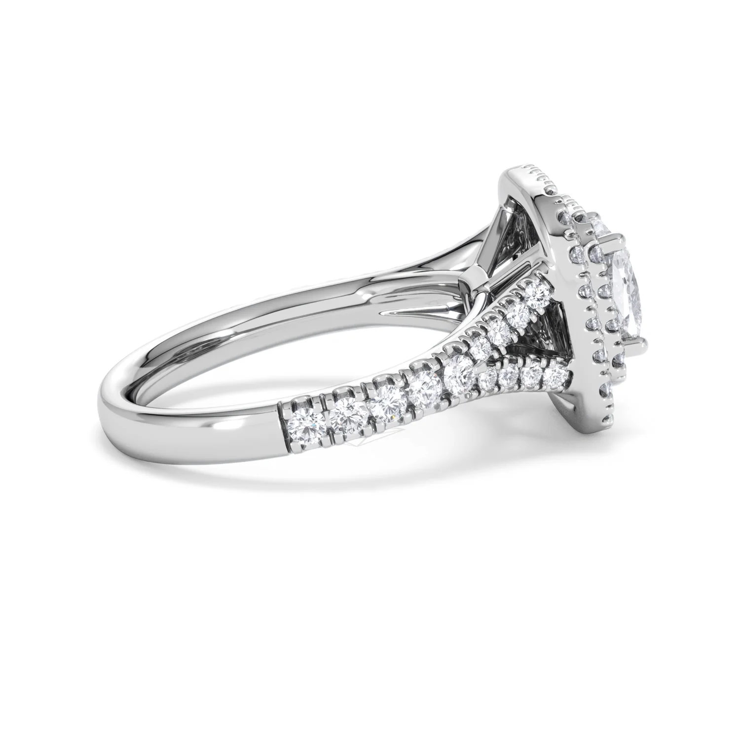Anastasia GIA Diamond Halo Engagement Ring 18K White Gold 1.85ct G/VS2 - Image 30