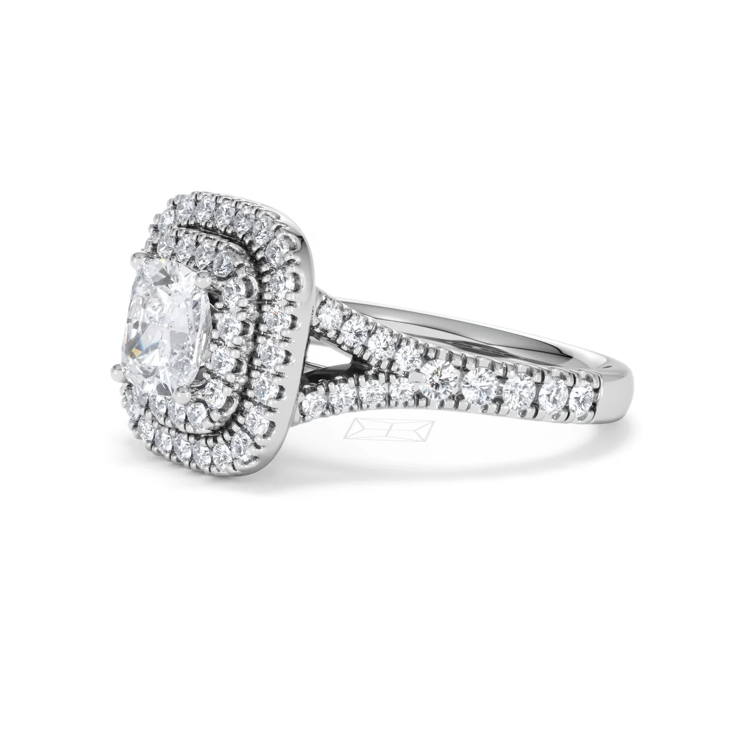 Anastasia GIA Diamond Halo Engagement Ring 18K White Gold 1.85ct G/VS2 - Image 76