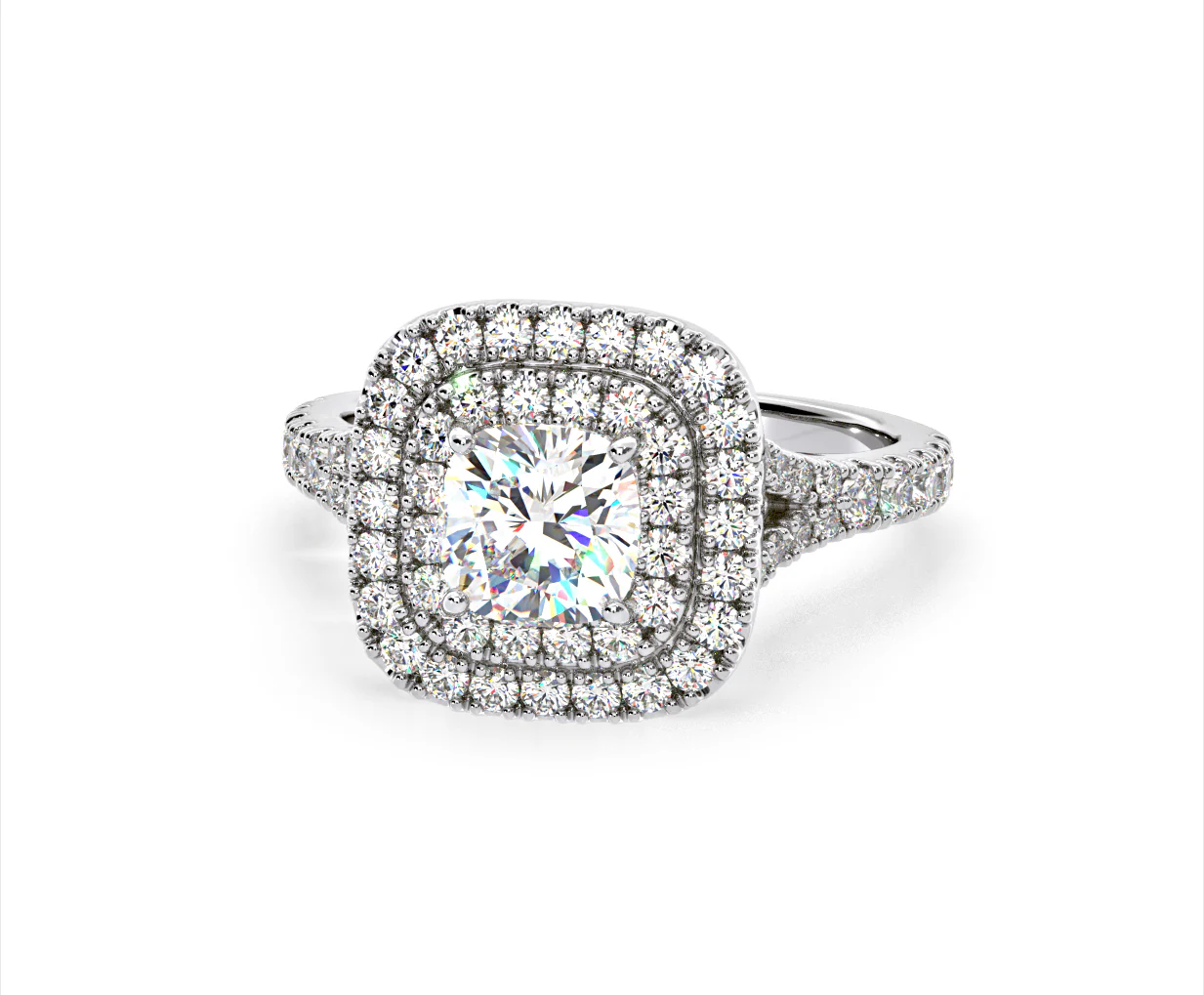 Anastasia GIA Diamond Halo Engagement Ring 18K White Gold 1.85ct G/VS2 - Image 90