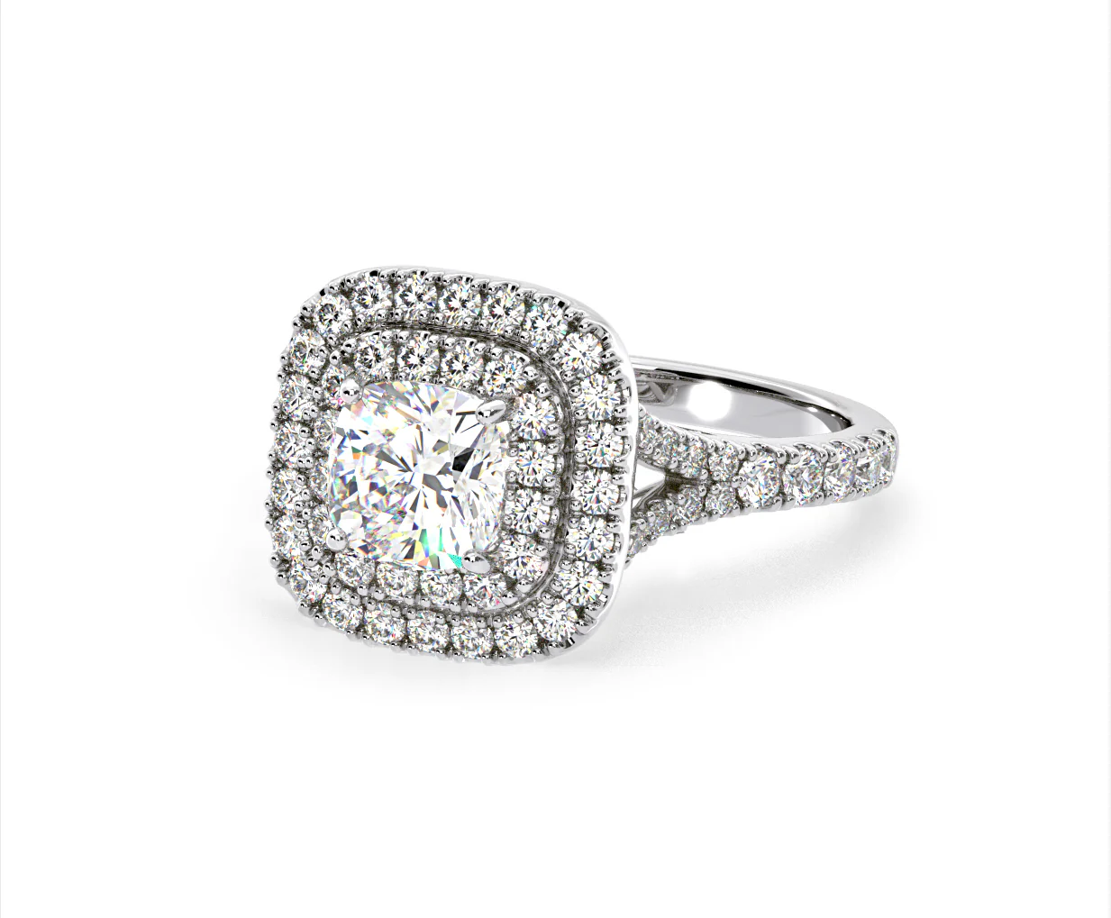 Anastasia GIA Diamond Halo Engagement Ring 18K White Gold 1.85ct G/VS2 - Image 93