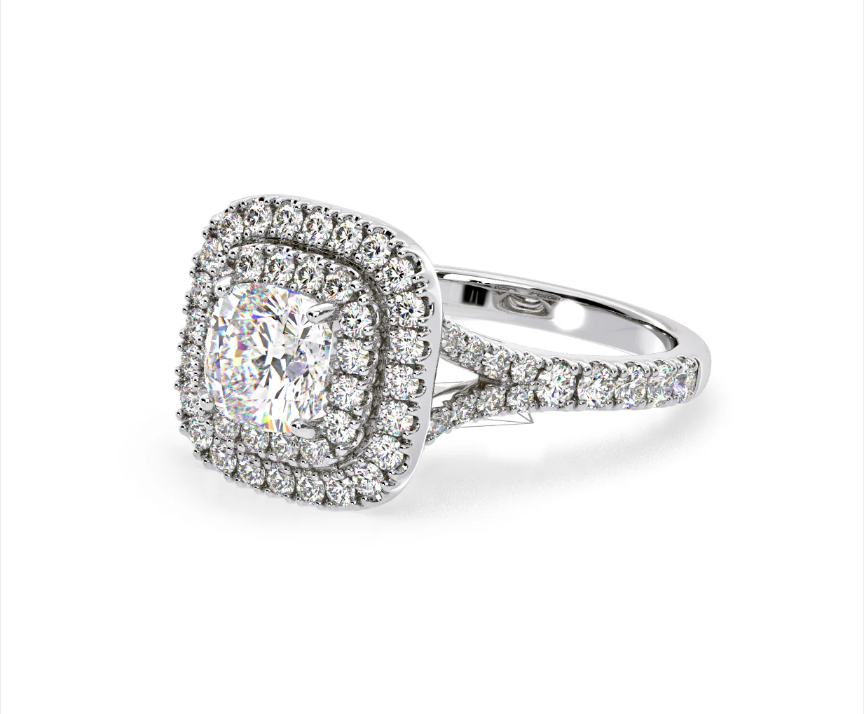 Anastasia GIA Diamond Halo Engagement Ring 18K White Gold 1.85ct G/VS2 - Image 96
