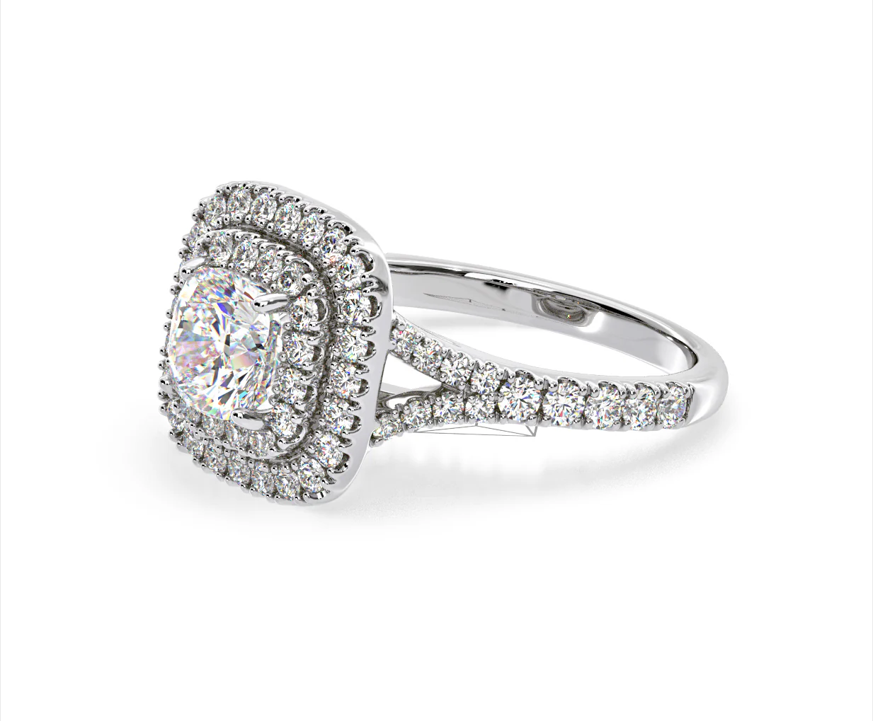 Anastasia GIA Diamond Halo Engagement Ring 18K White Gold 1.85ct G/VS2 - Image 99